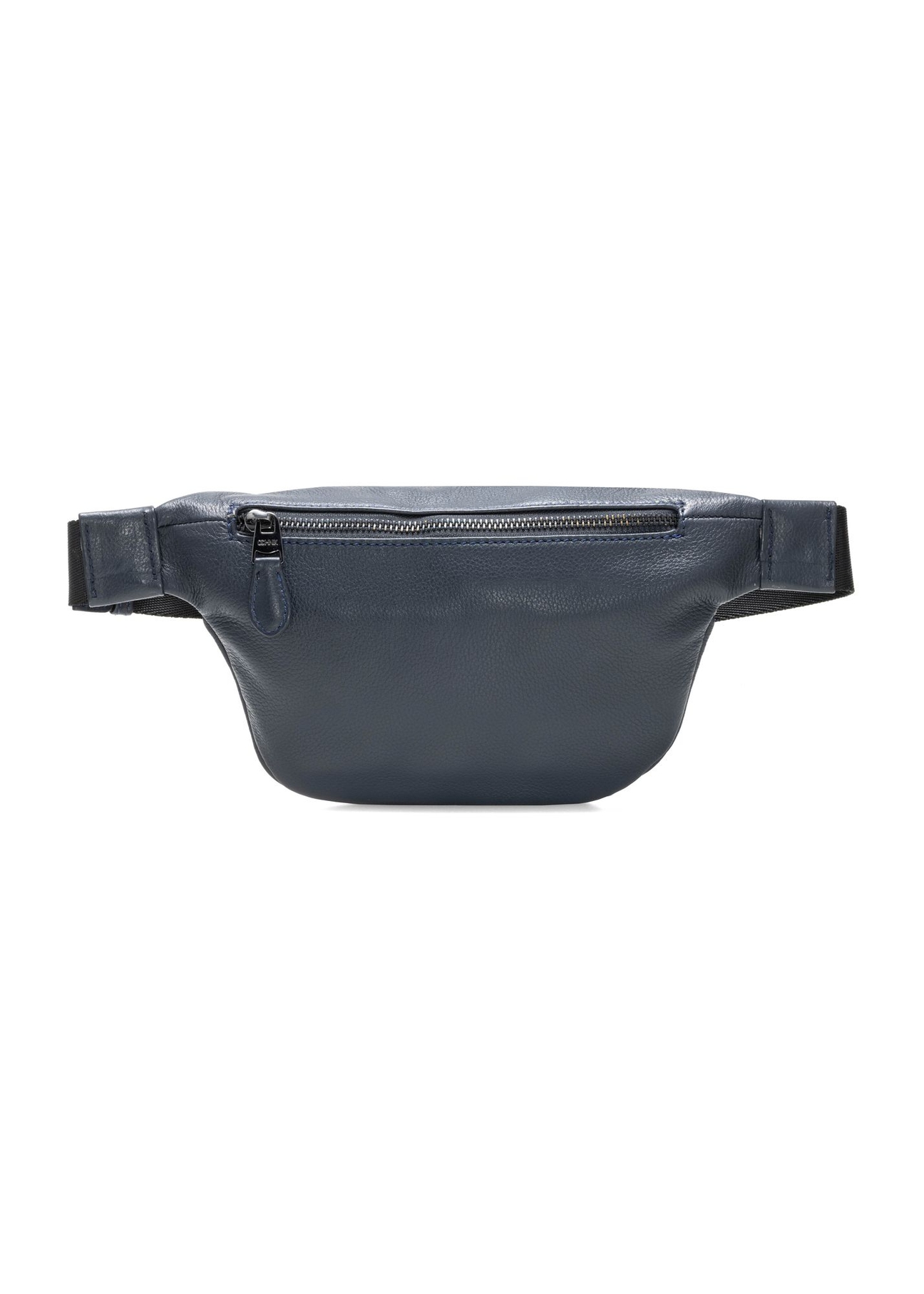Men's navy blue leather zippered kidney TORMS-0280A-69(W24)