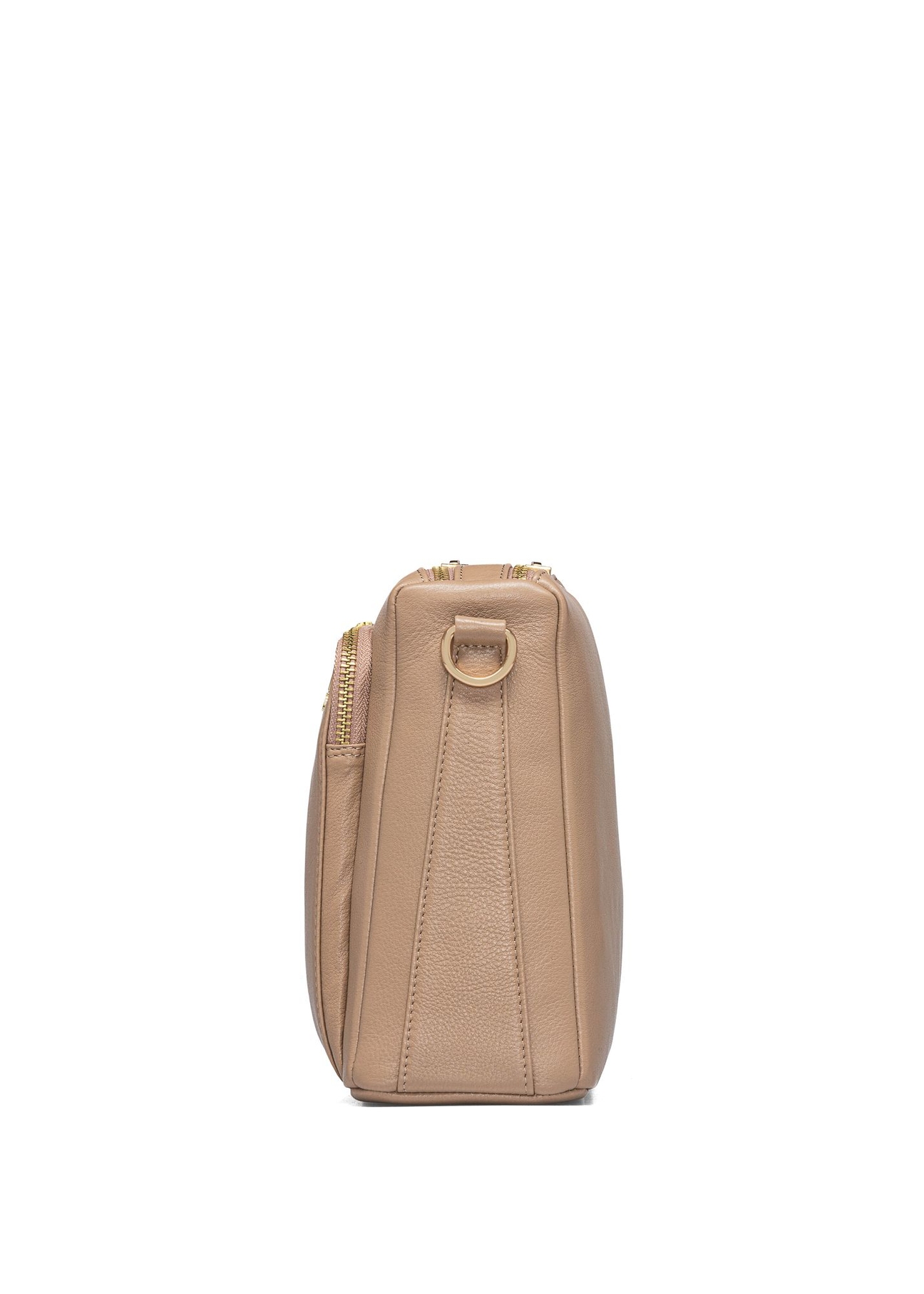 Beige leather women's handbag TORES-1081D-81(W25)-03