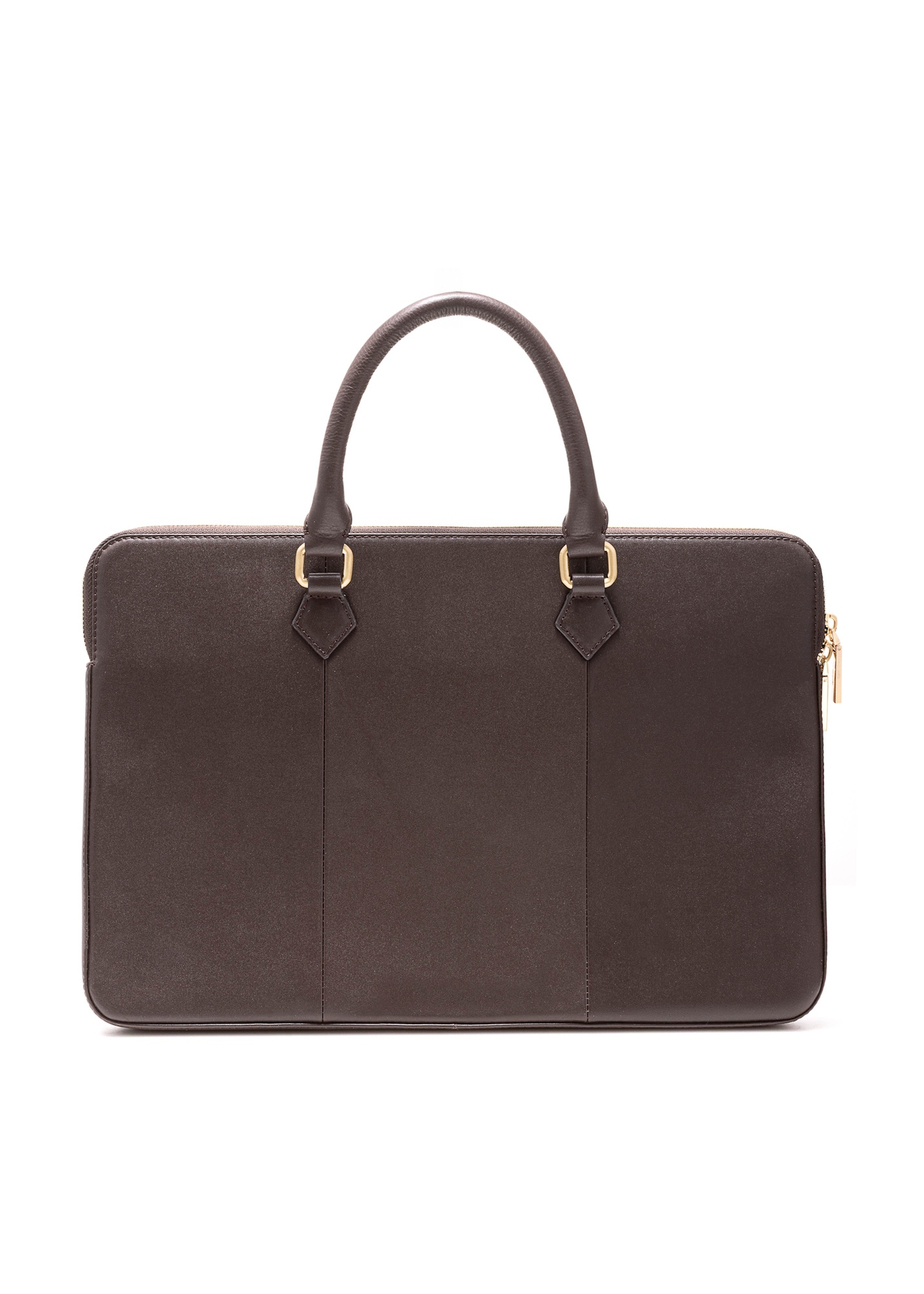 Chocolate-colored women's briefcase TORES-1202-89(Z25), back view of the product on a white background.