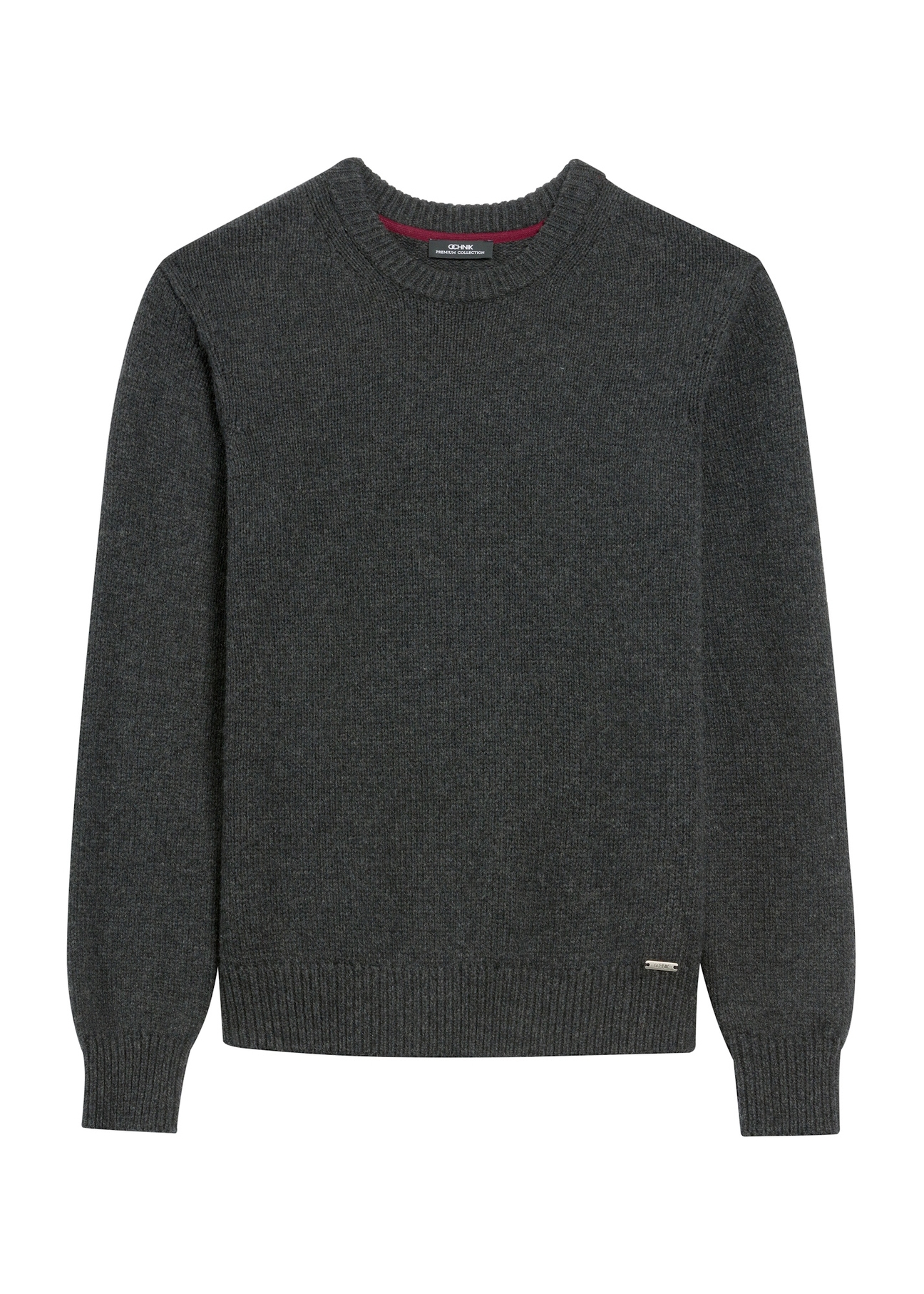 Graphite men's sweater SWEMT-0172-99(Z25), front product view on white background.
