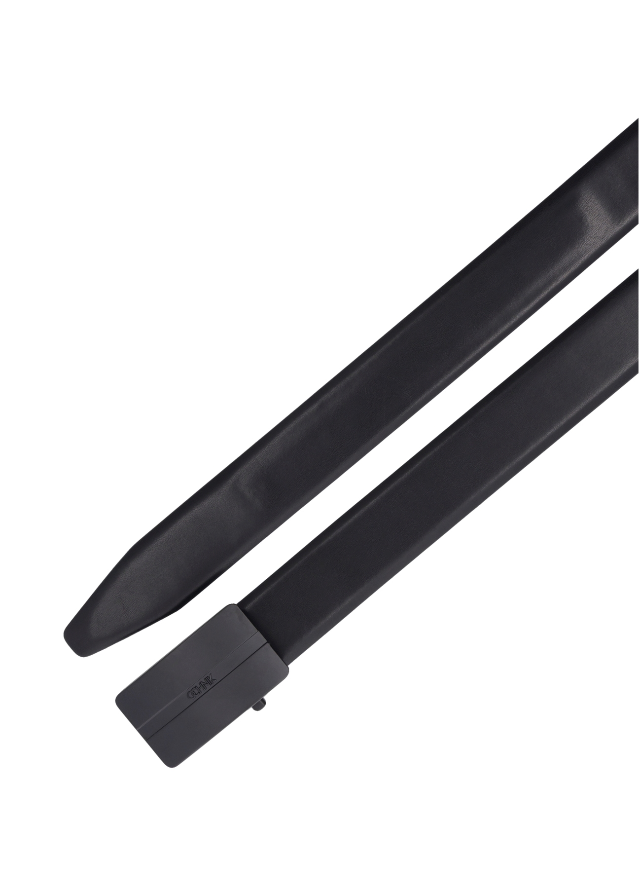 Men's black leather belt PASMS-0291-99(Z26)