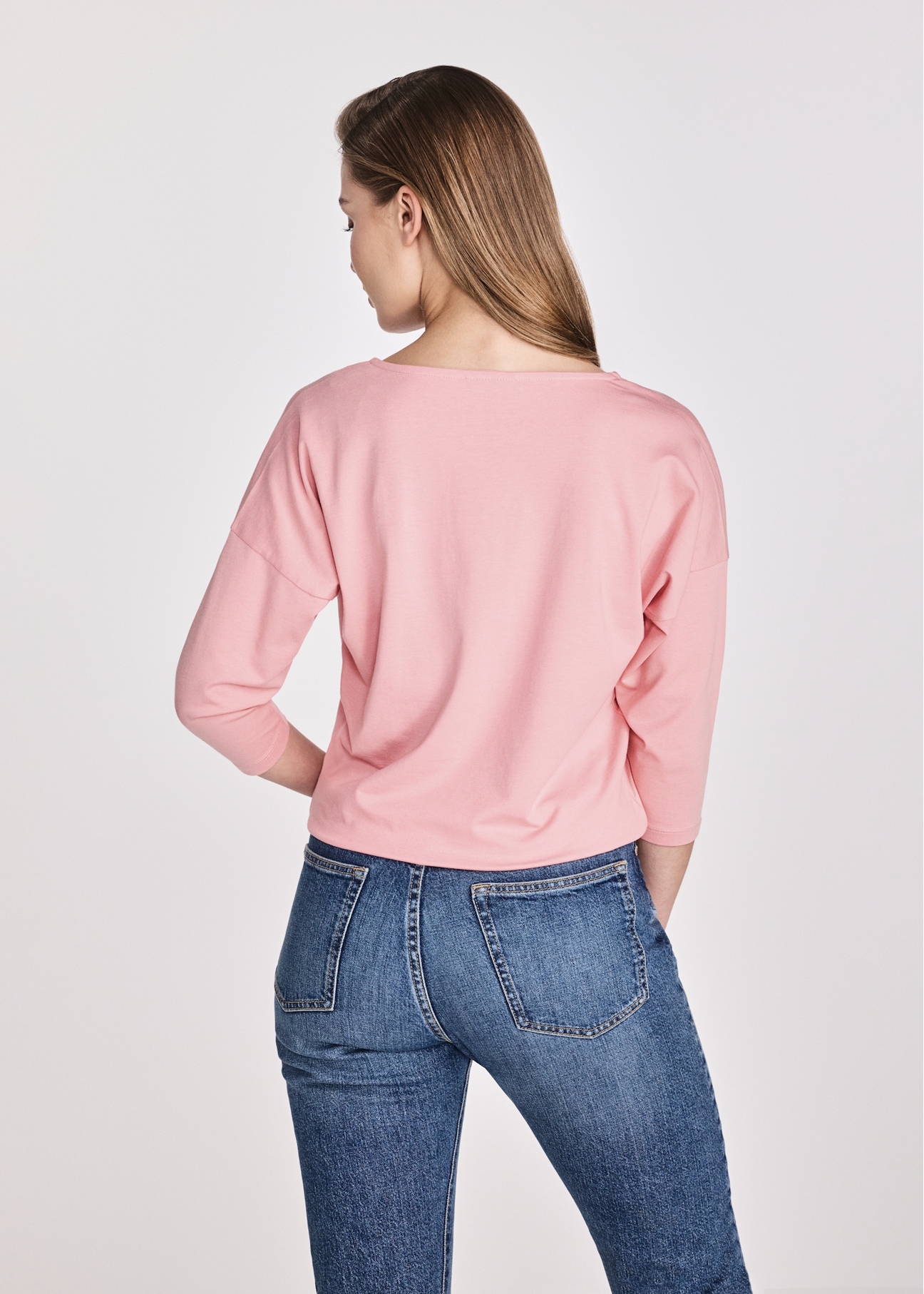 Pink women's blouse BLUDT-0156-31(W25)-03