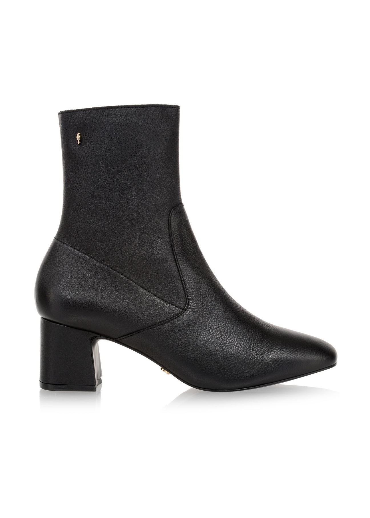 Women's black leather boots BUTYD-0812A-99(Z23)-01