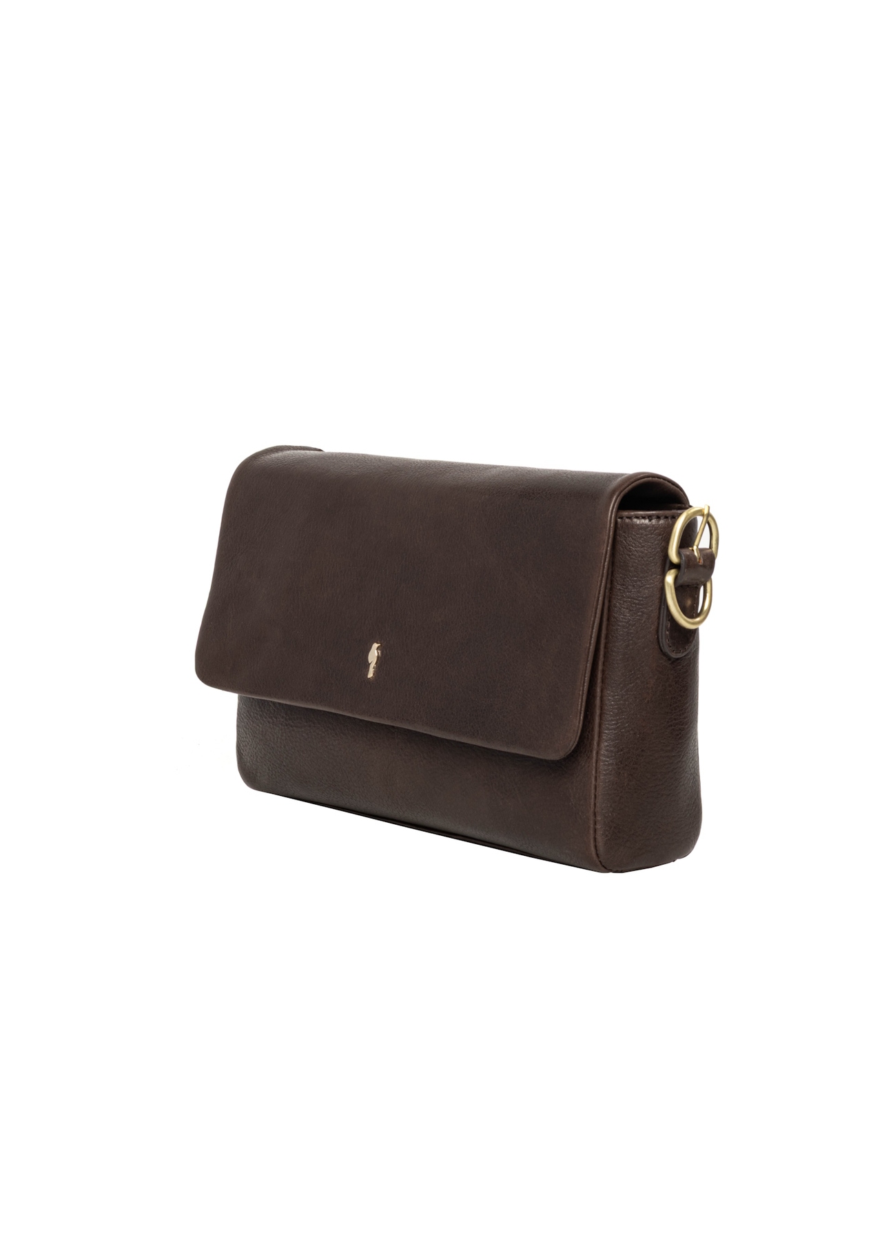Brown leather women's handbag TORES-1377-1H(Z26), diagonal product view on white background.