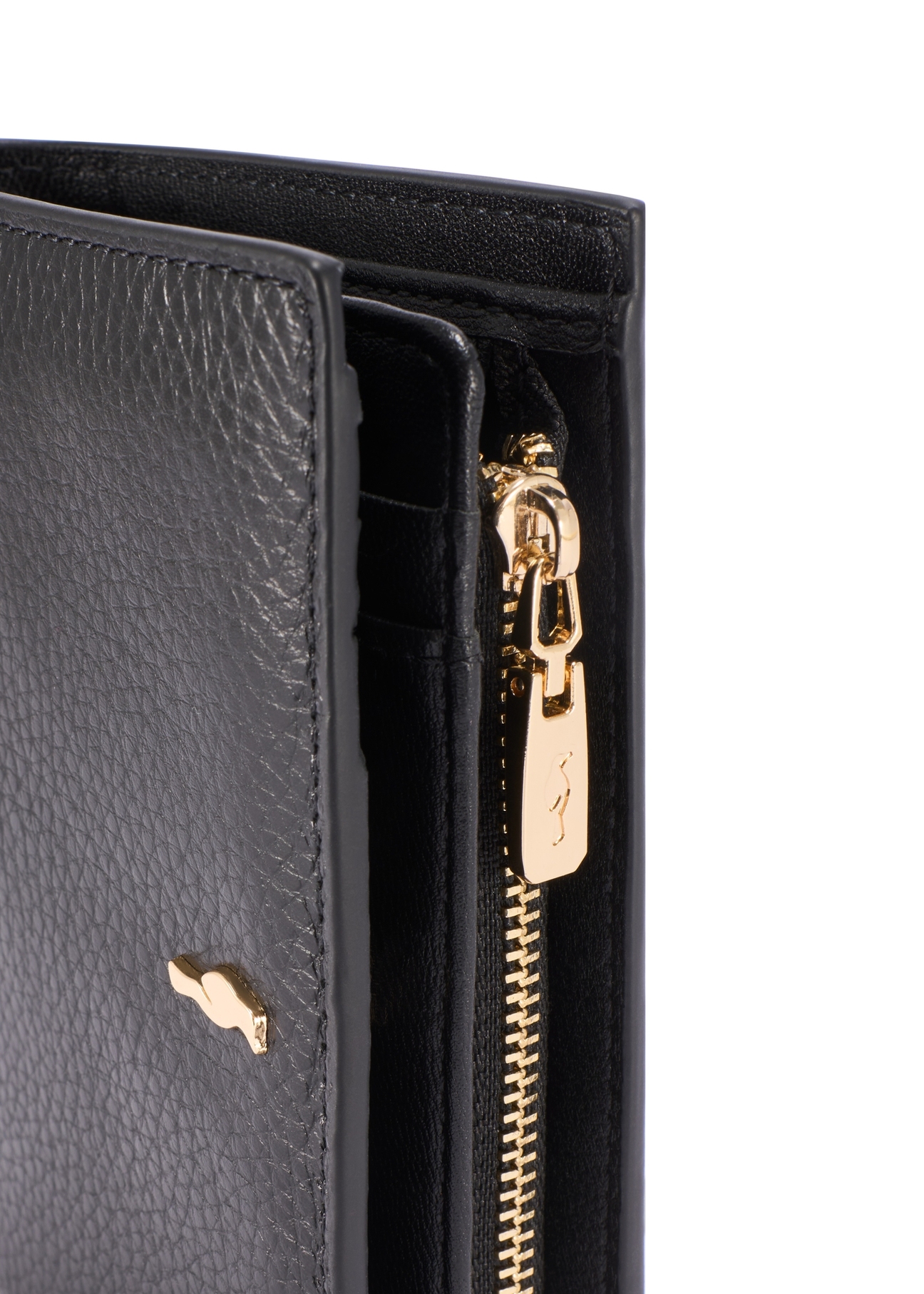 Black leather women's wallet PORES-0980R-9I(W26)