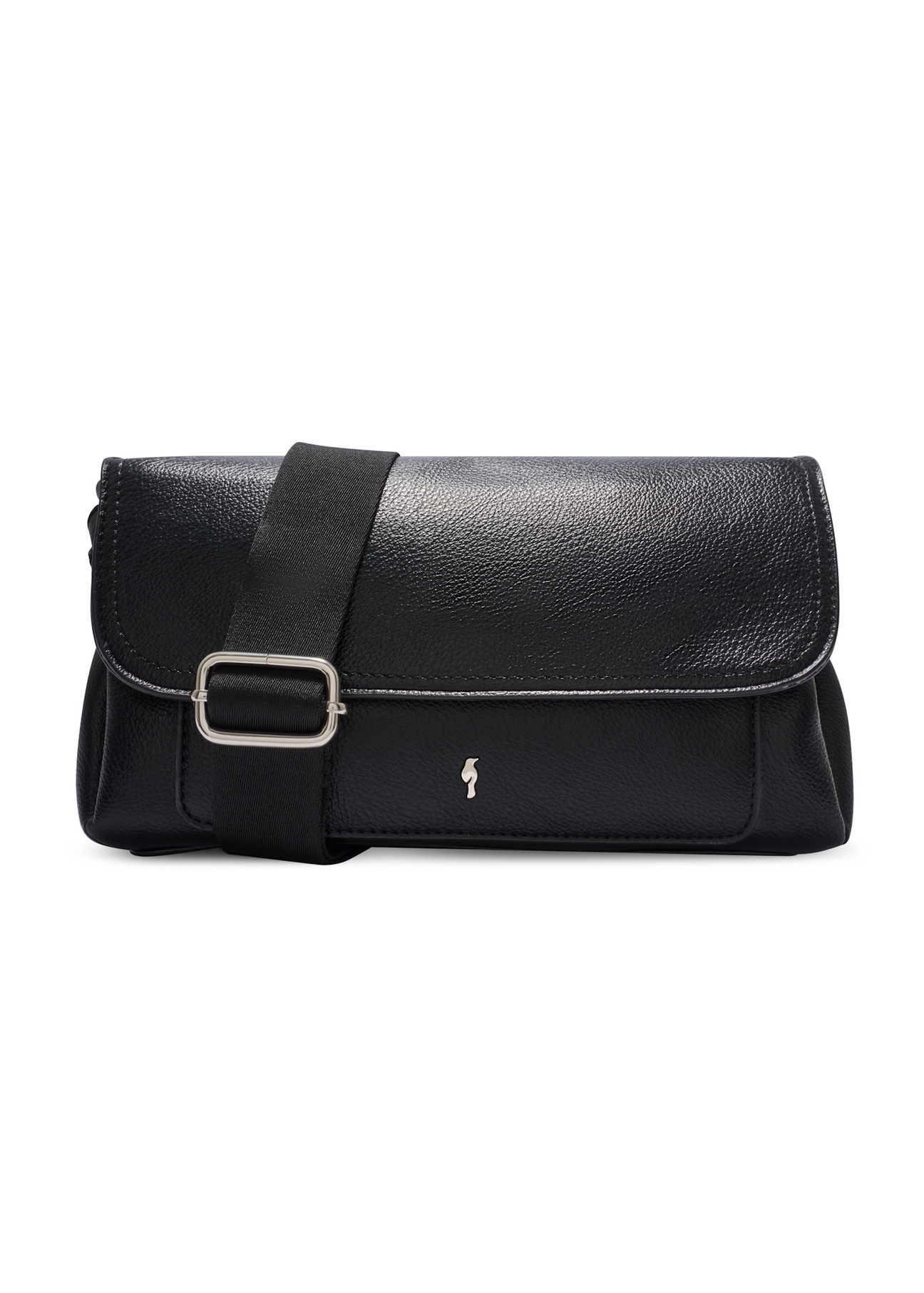 Black classic women's handbag TOREC-1124-99(W26), front product view on white background.