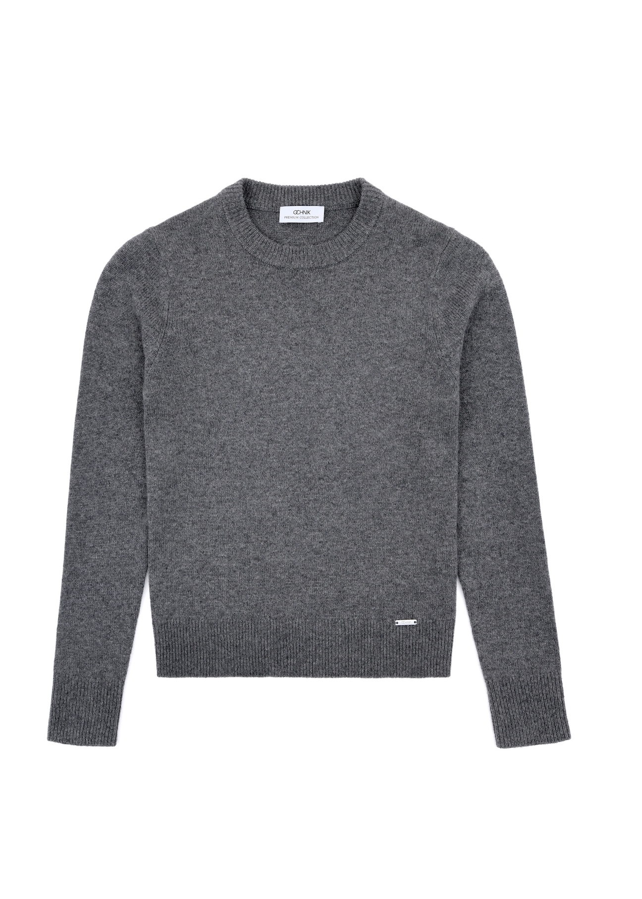 Gray women's sweater SWEDT-0251-91(Z25), front product view on white background.