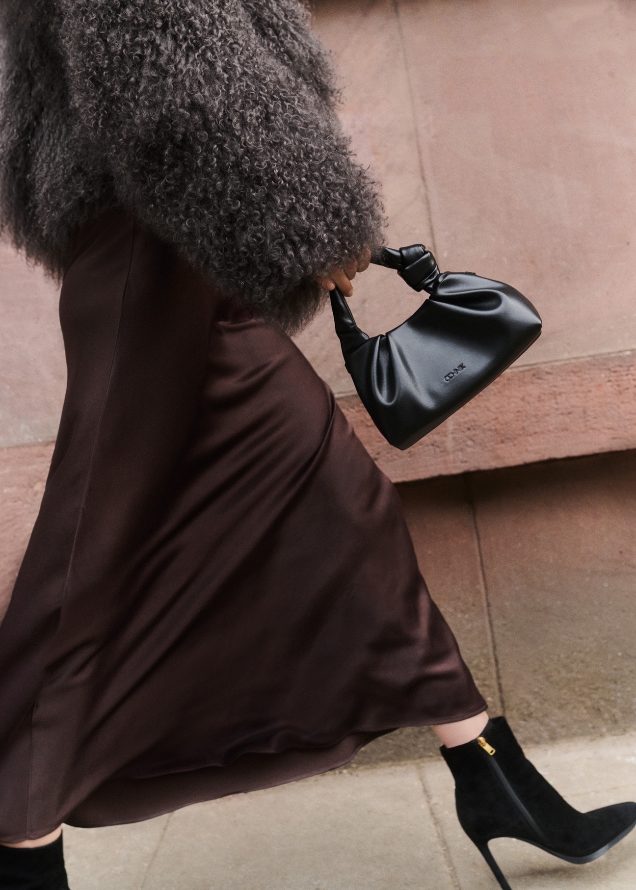 Chocolate long women's skirt SPCDT-0117-90(Z25)