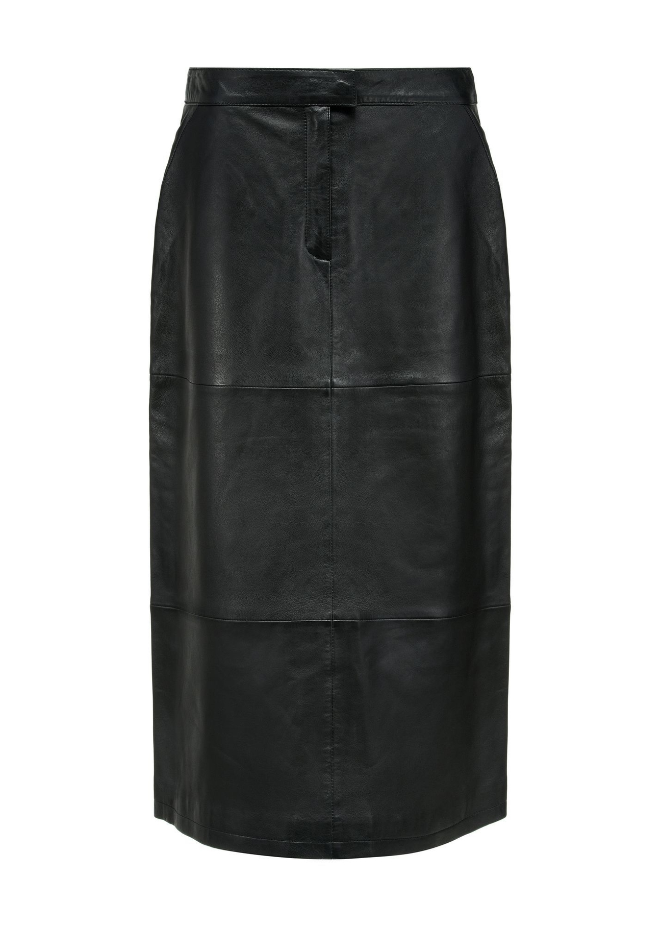 Black Leather Midi Skirt SPCDS-0076-1273(W25)-04
