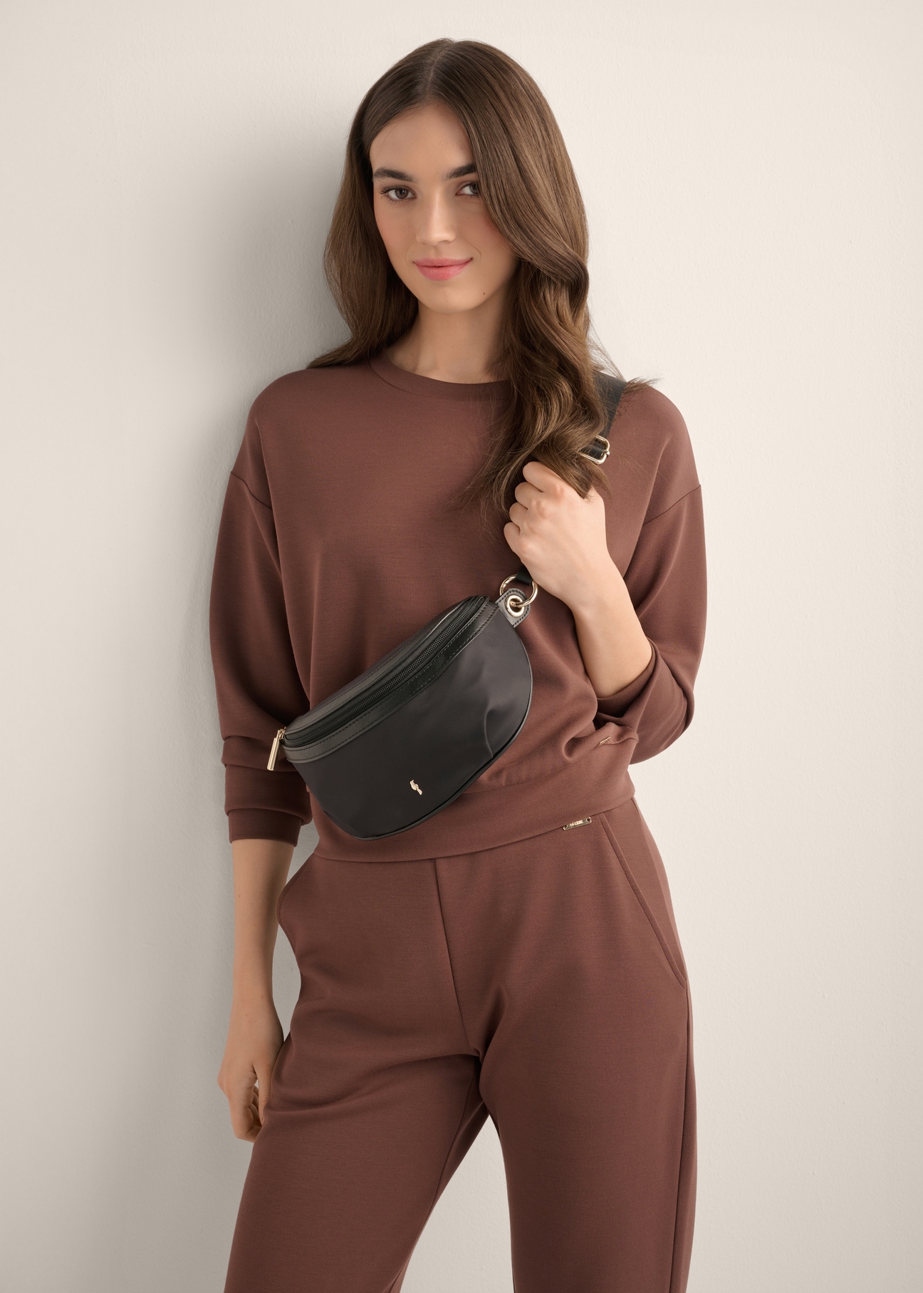 Black fabric women's bag TOREN-0356-99(Z26)