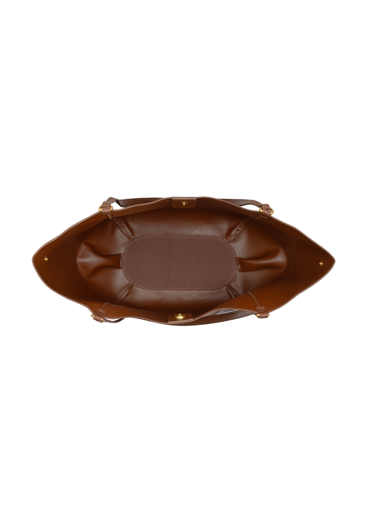 Light brown women's shopper bag TOREC-1296-3D(Z26), product view from above on a white background.