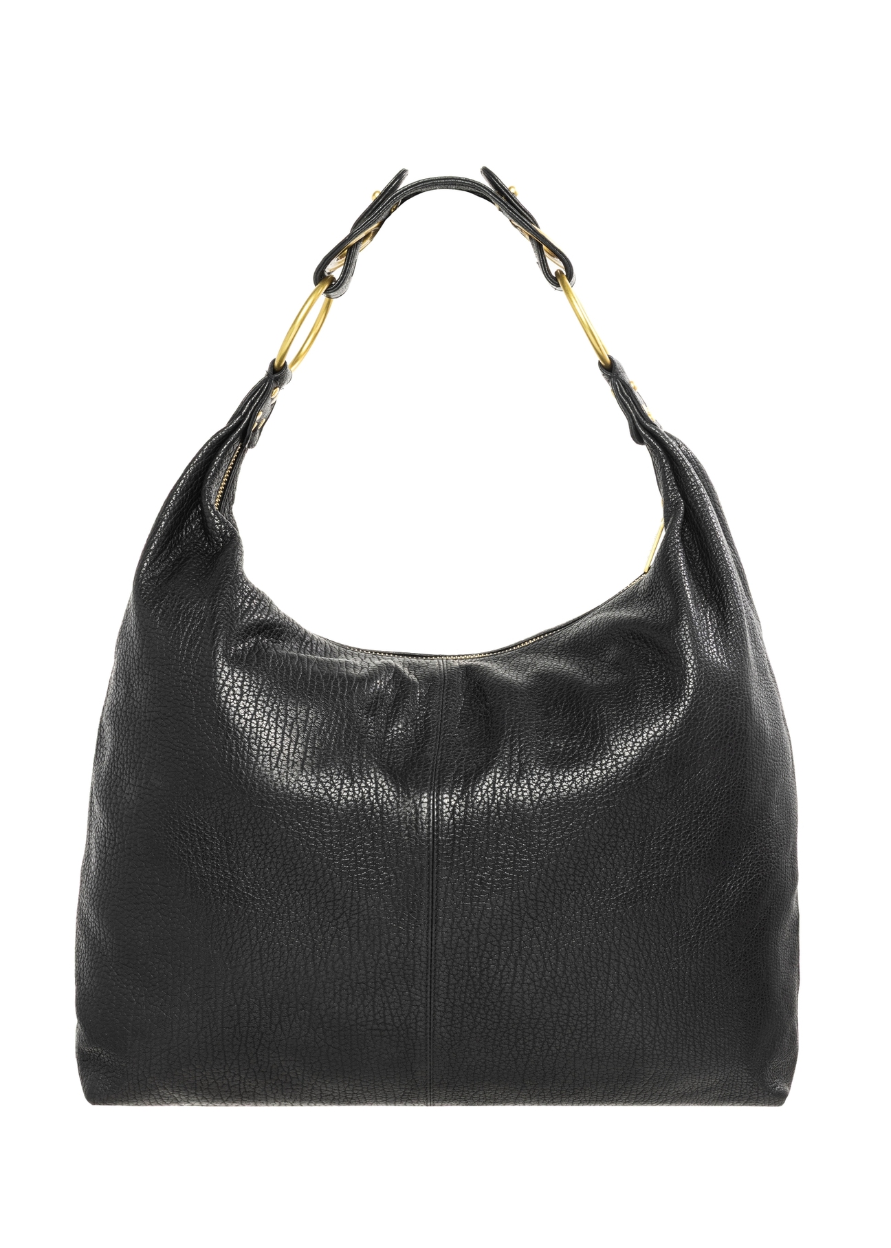 Women's leather shoulder shopper bag TORES-1335-9I(Z26), back view of the product on a white background.
