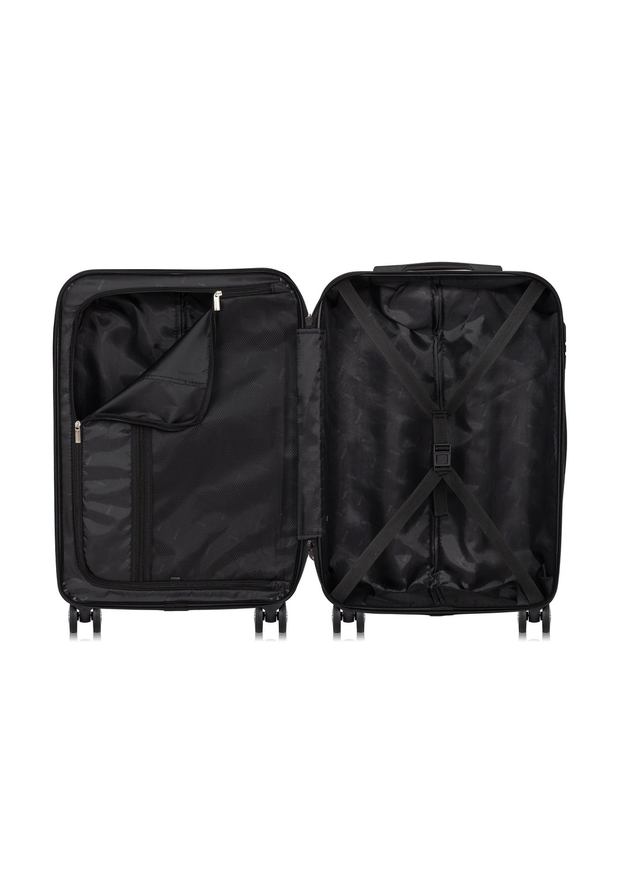 Medium suitcase on wheels WALPC-0012-7C-24(W26), product view inside on white background.