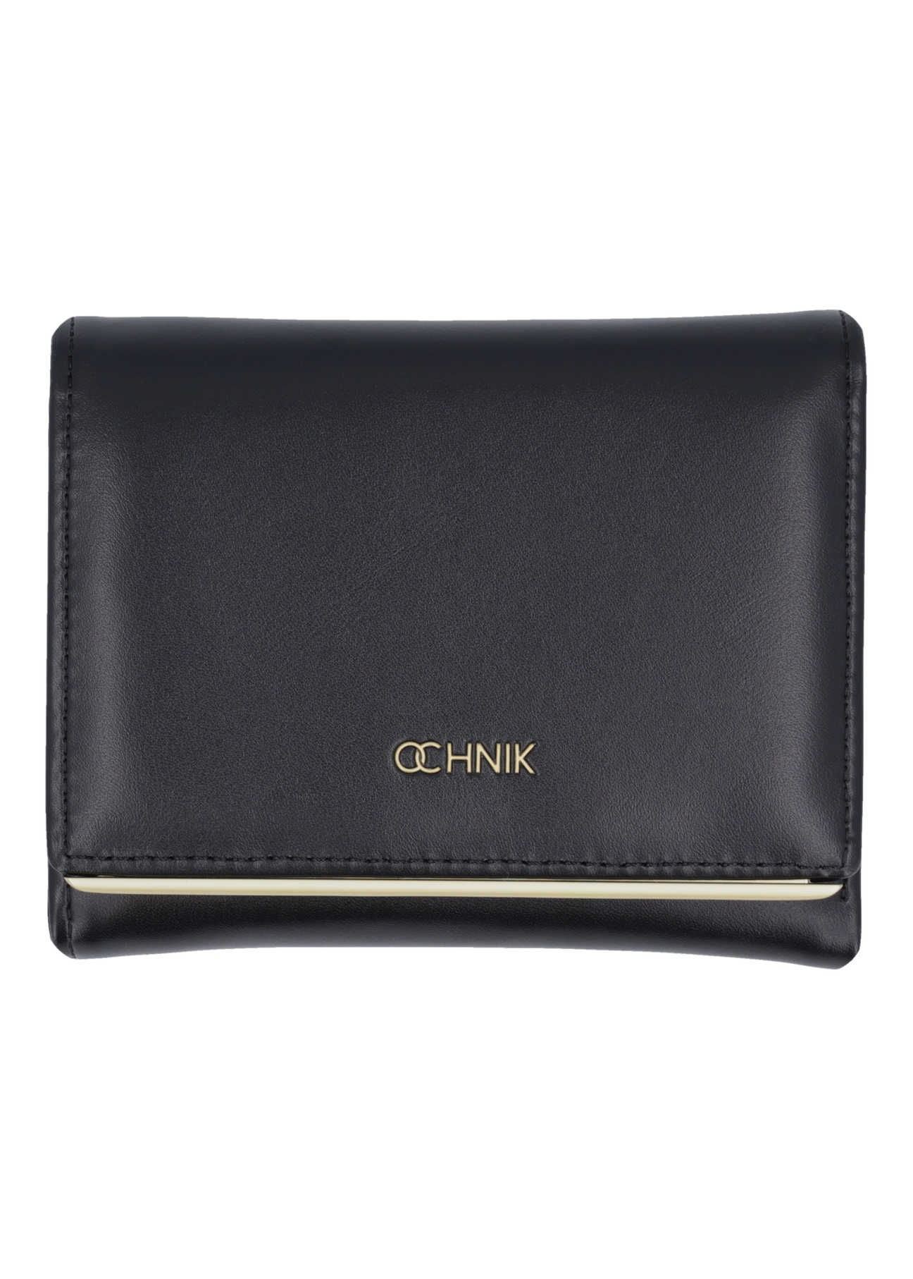 Black medium women's wallet POREC-0448-99(Z26), front product view on white background.
