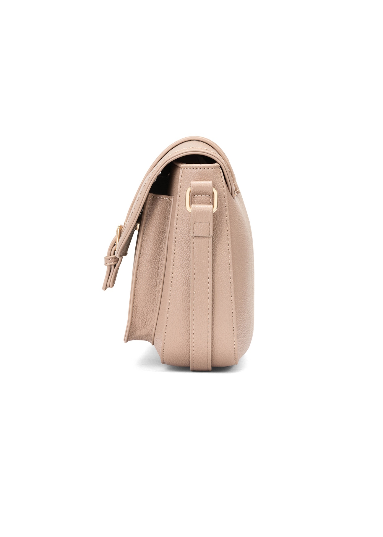 Beige women's messenger bag TOREC-1003-81(W25), side view of the product on a white background.