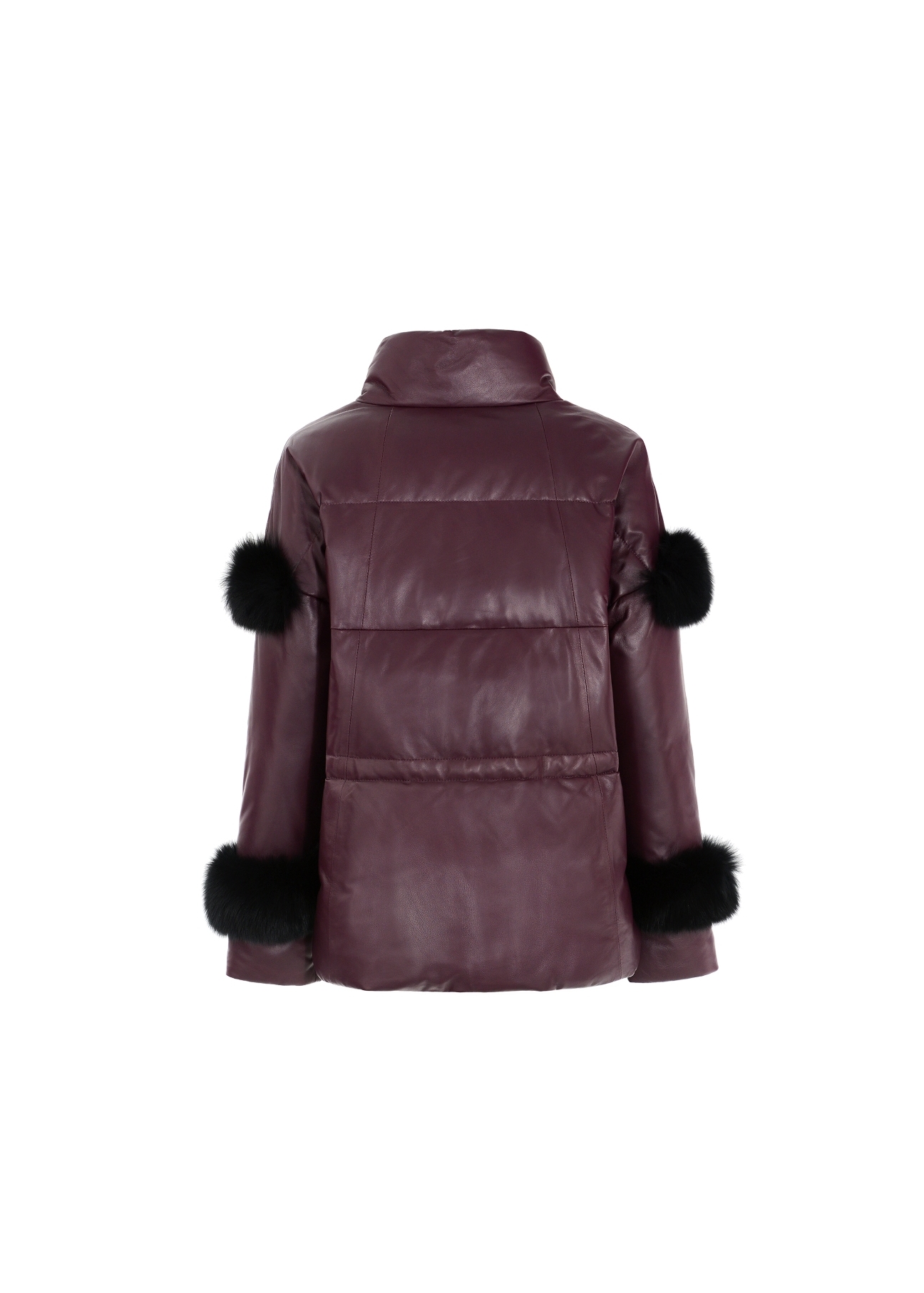 Women's down insulated leather jacket KURDS-0186-5499(Z20)-02