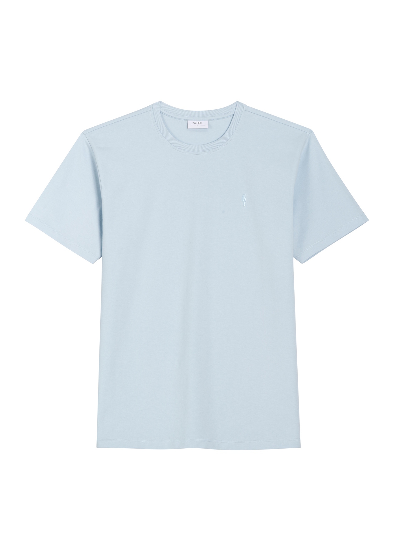 Light blue men's T-shirt TSHMT-0120-7A(Z26) - front product view, on white background.