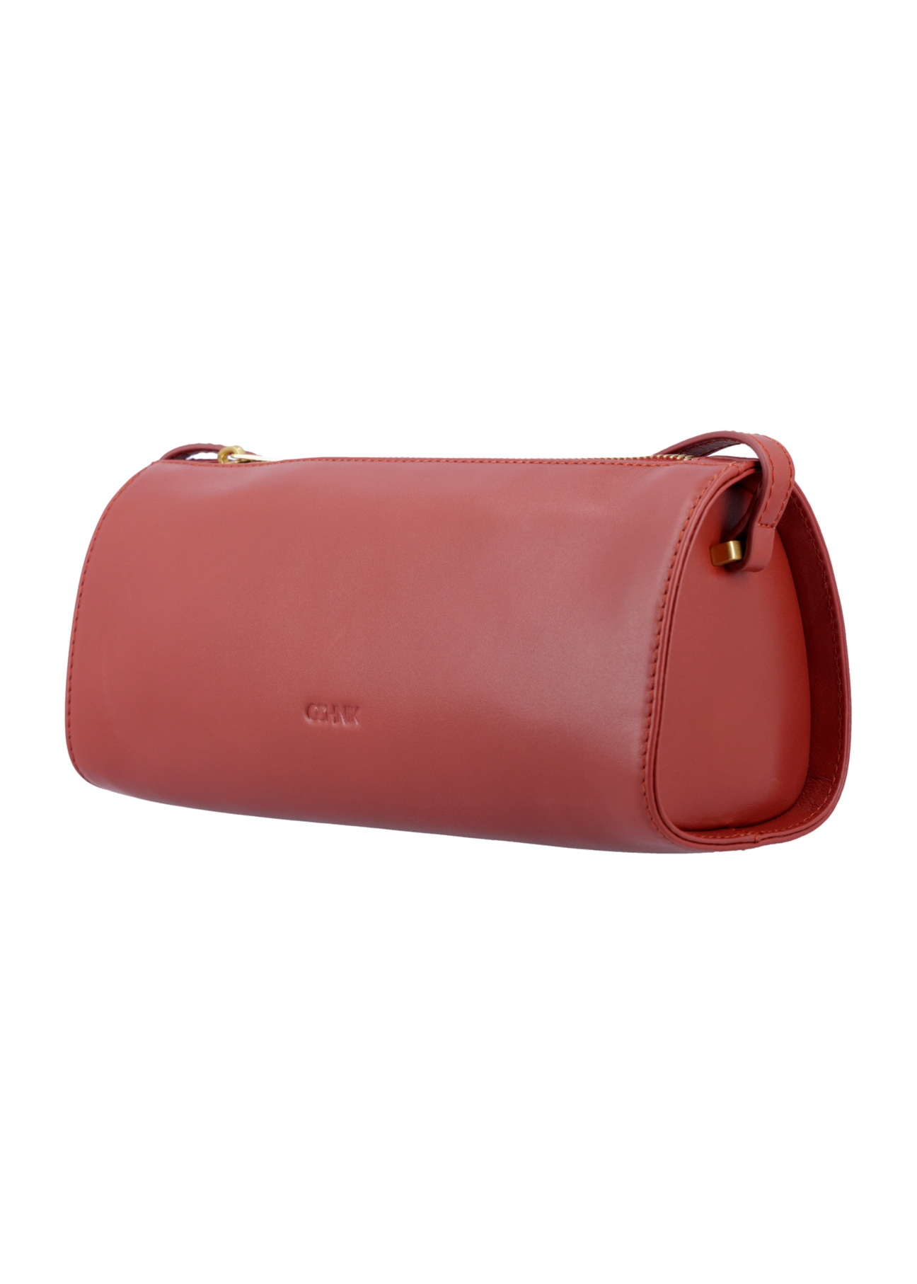 Red leather shoulder bag TORES-1433-3D(Z26) - diagonal product view, on a white background.