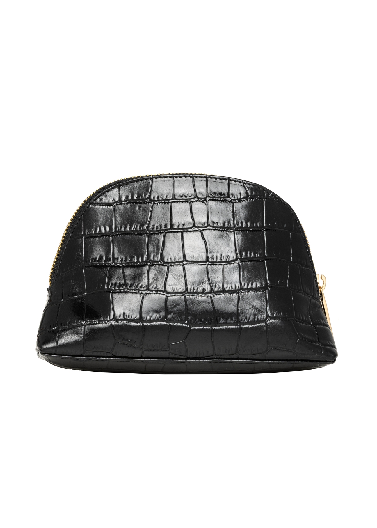 Black croc-effect toiletry bag TORES-1322-99(Z26), rear view on a white background.