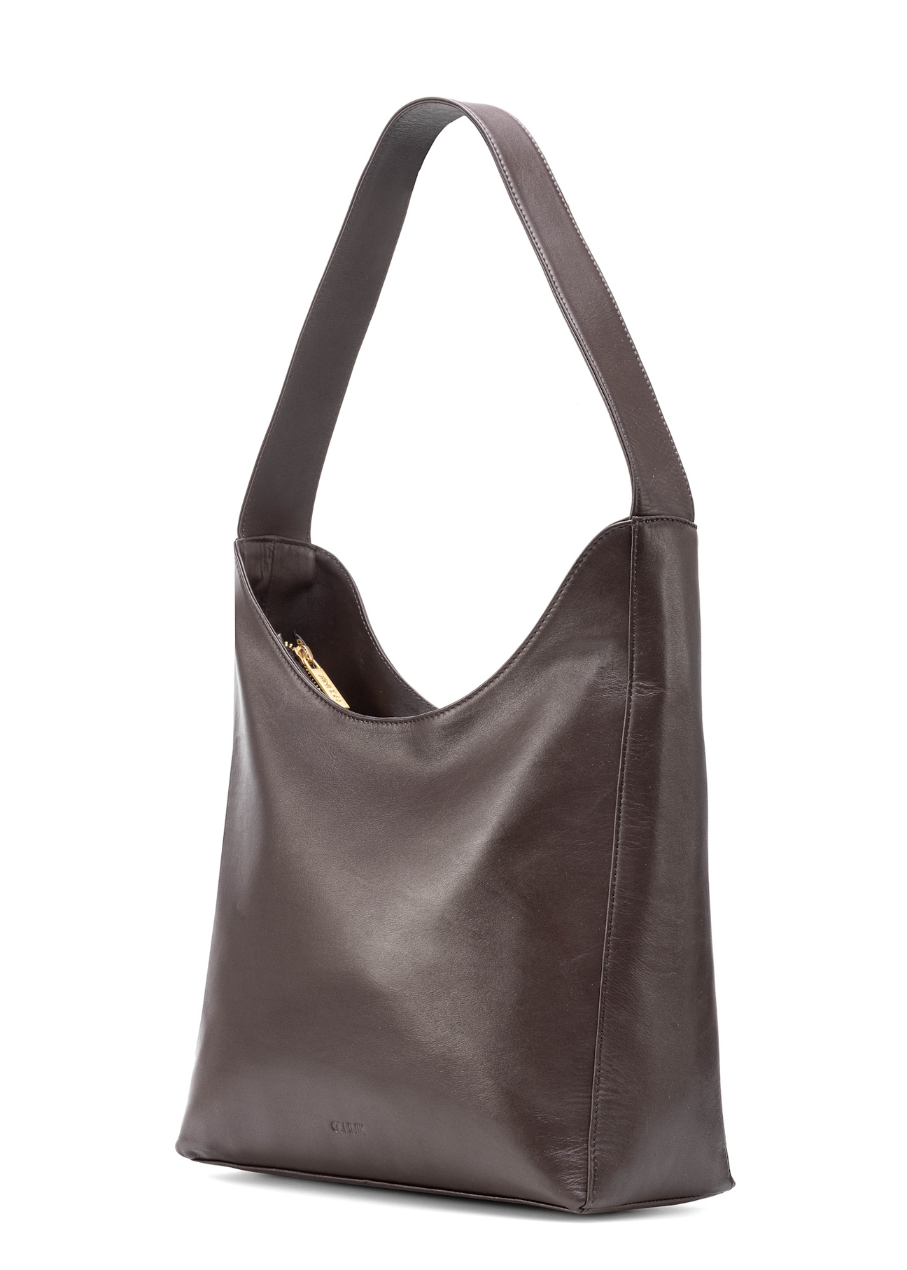 Brown leather women's handbag TORES-1026A-89(Z25), diagonal view of the product on a white background.