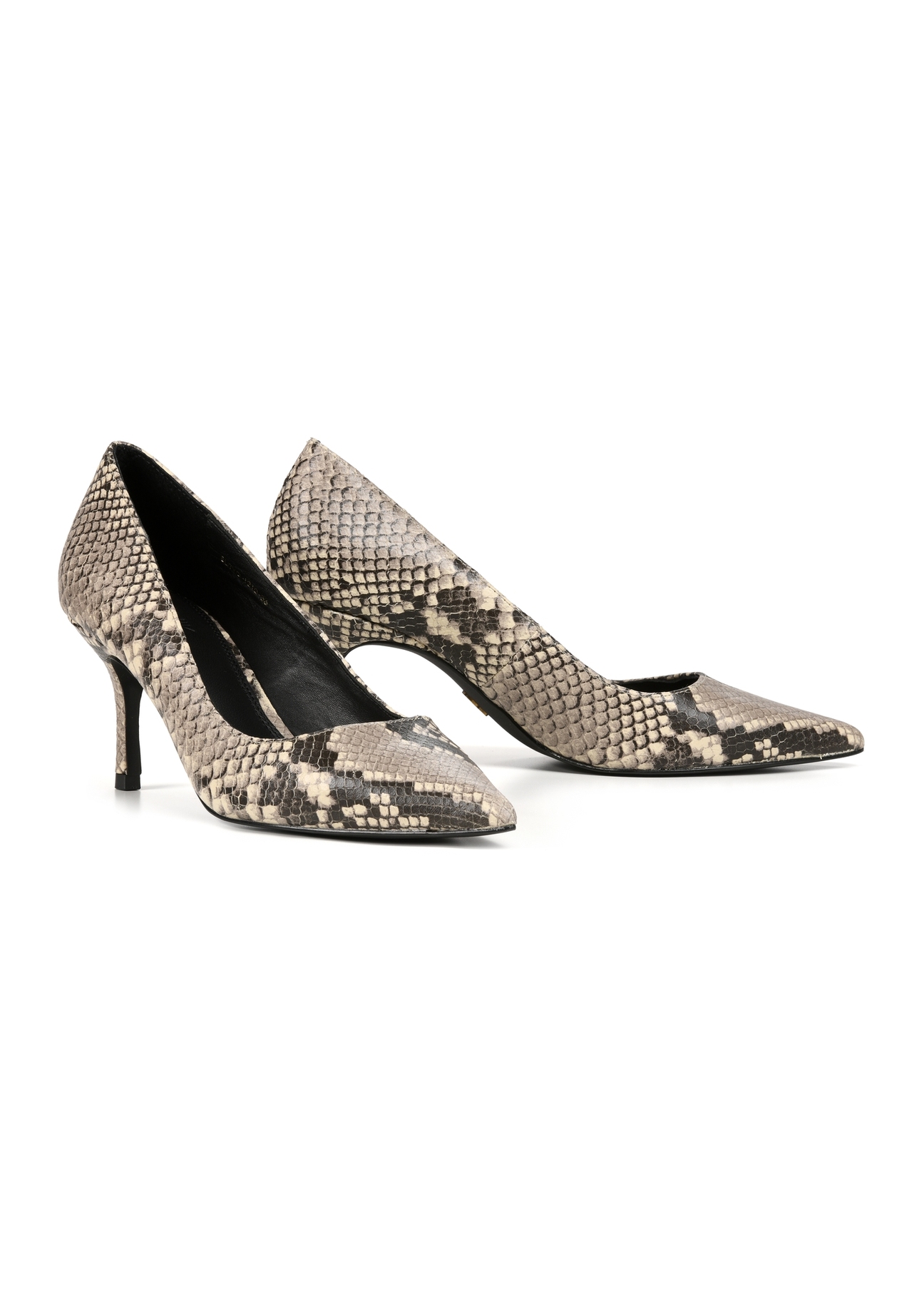 Women's high heels with snake skin motif BUTYD-1210-86(Z25)