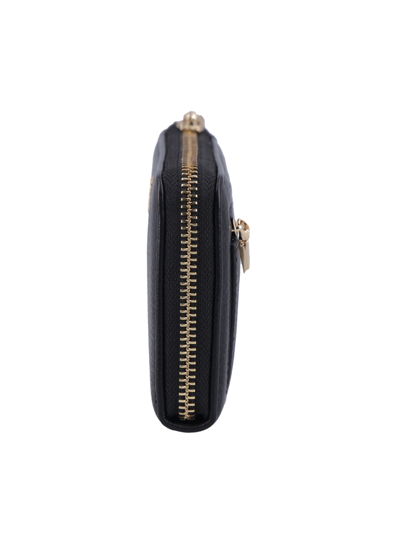 Black leather women's wallet PORES-0994-9I(Z26), side product view on white background.
