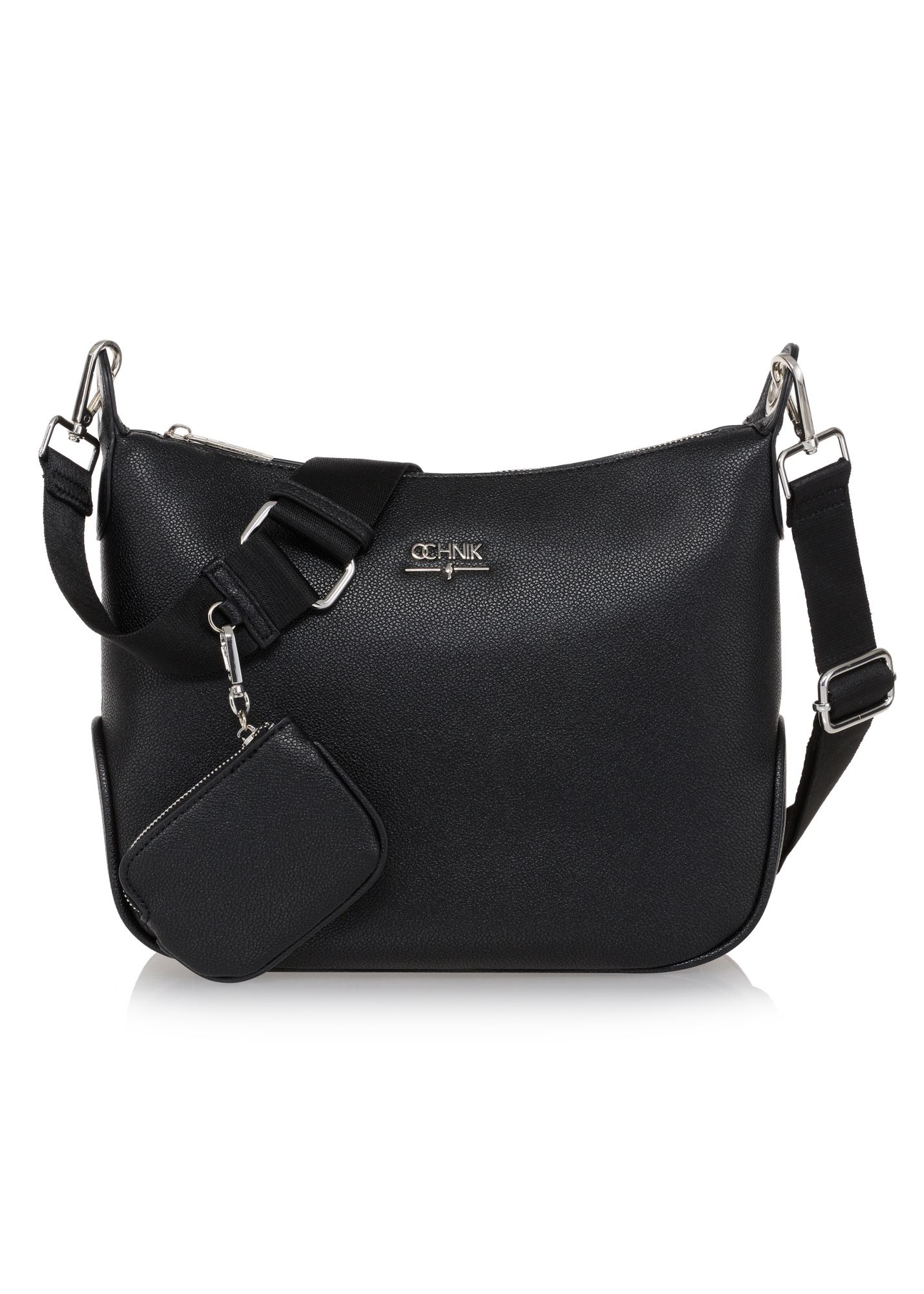 Black women's hobo style handbag TOREC-0829A-99(Z25) - front product view on white background.