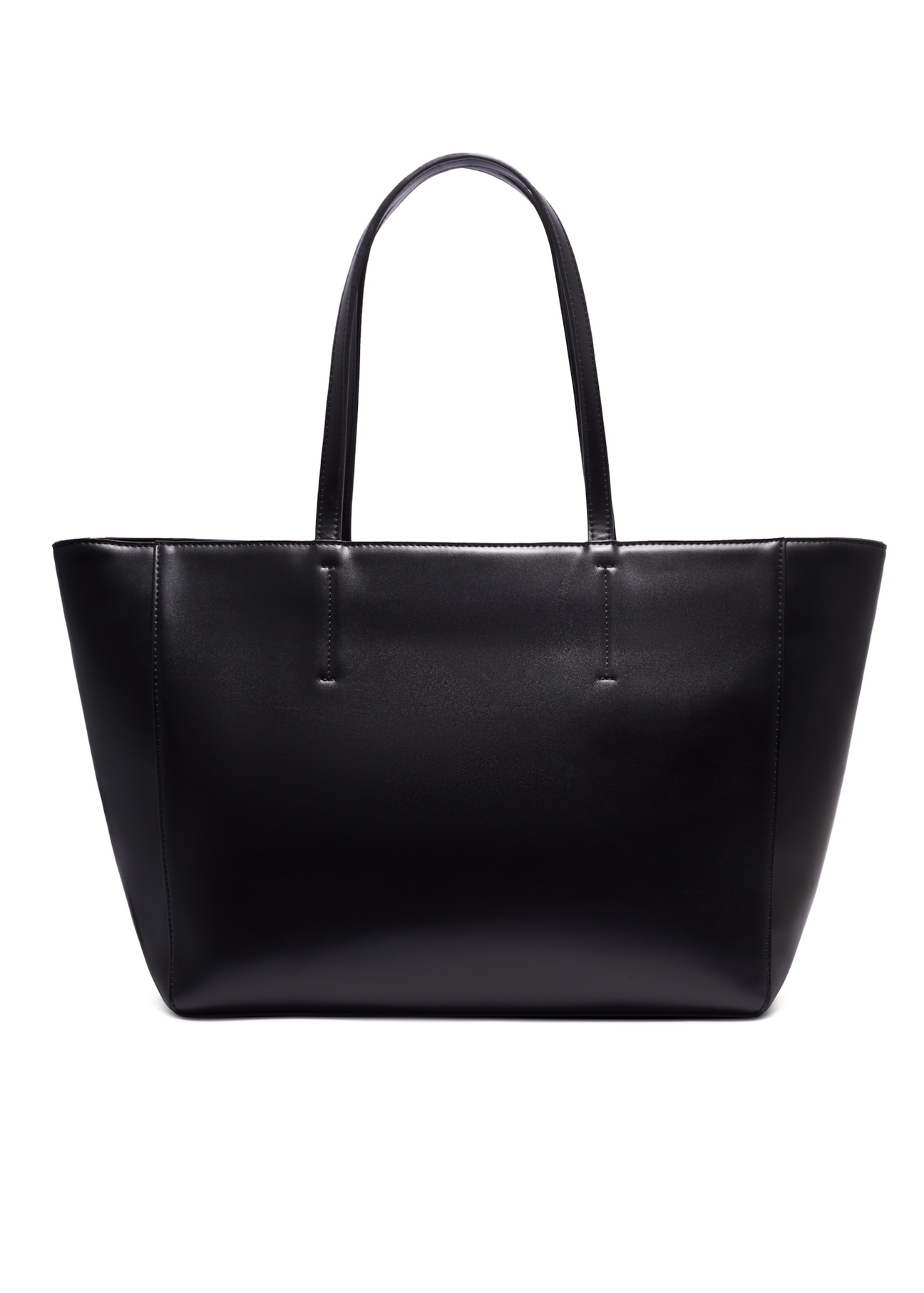 Women's shopper bag in black TOREC-1340-99(Z26), product view from the back on a white background.