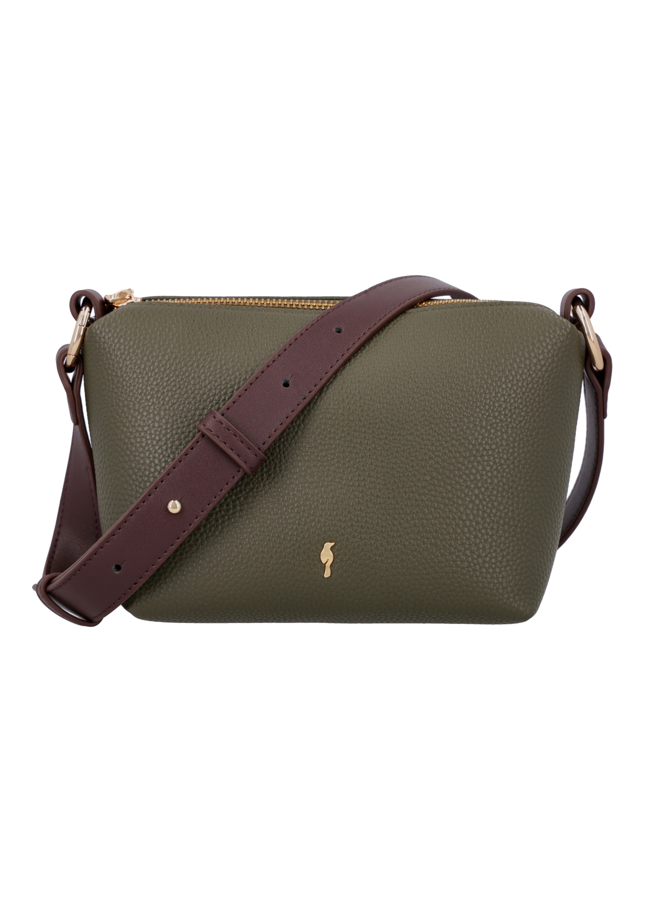 Small khaki women's handbag TOREC-0882-8D(W27), front view on a white background.