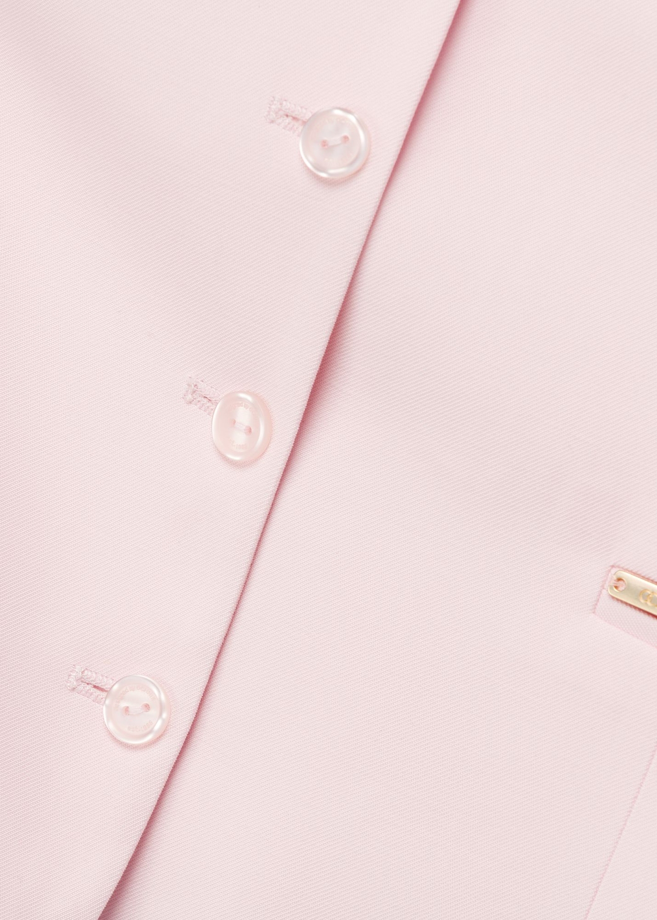 Light pink women's vest KAMDT-0032-5A(W26) - close-up detail, on white background.