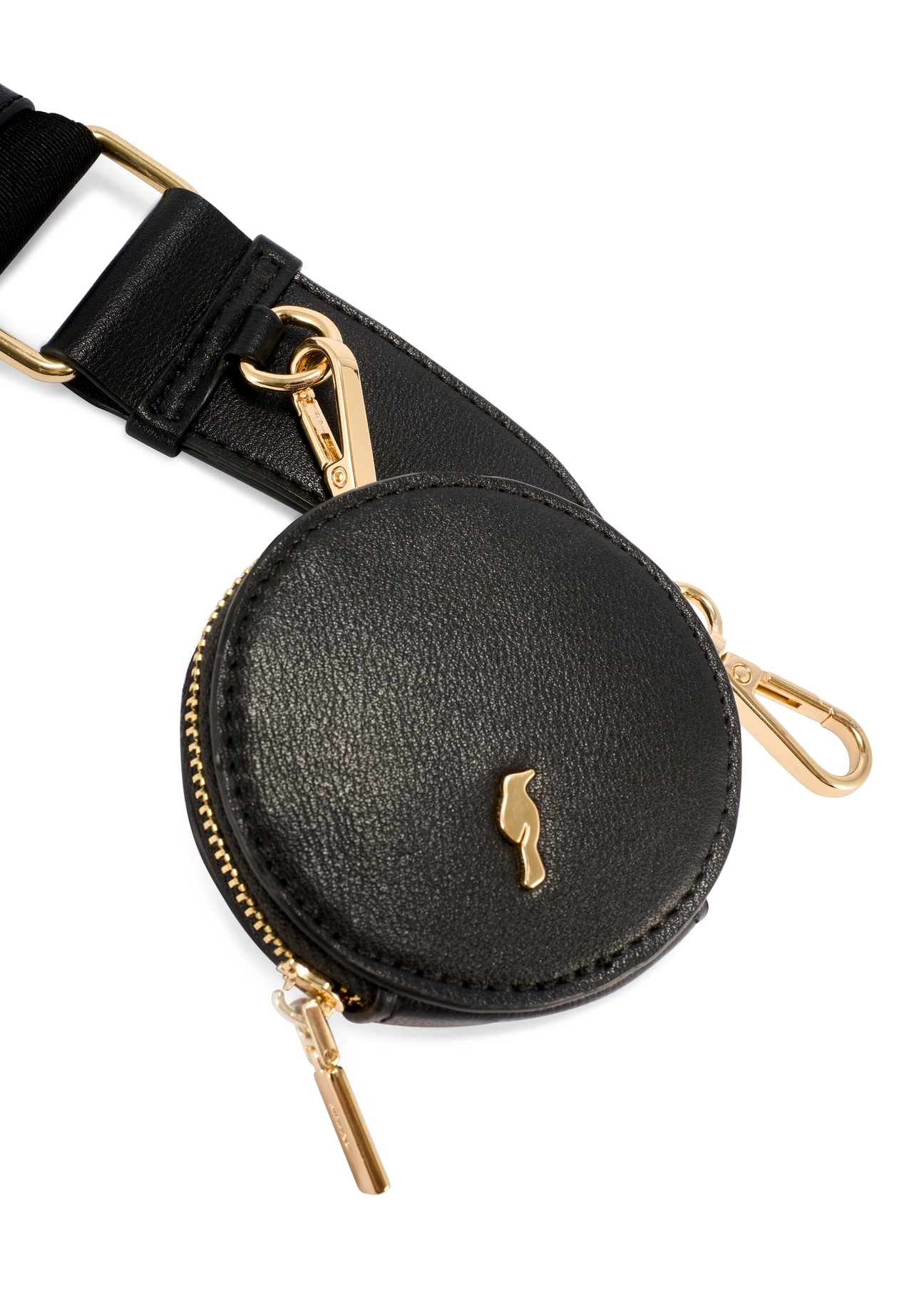 Small black women's handbag TOREC-1171-99(W26), view of the purse on a white background.