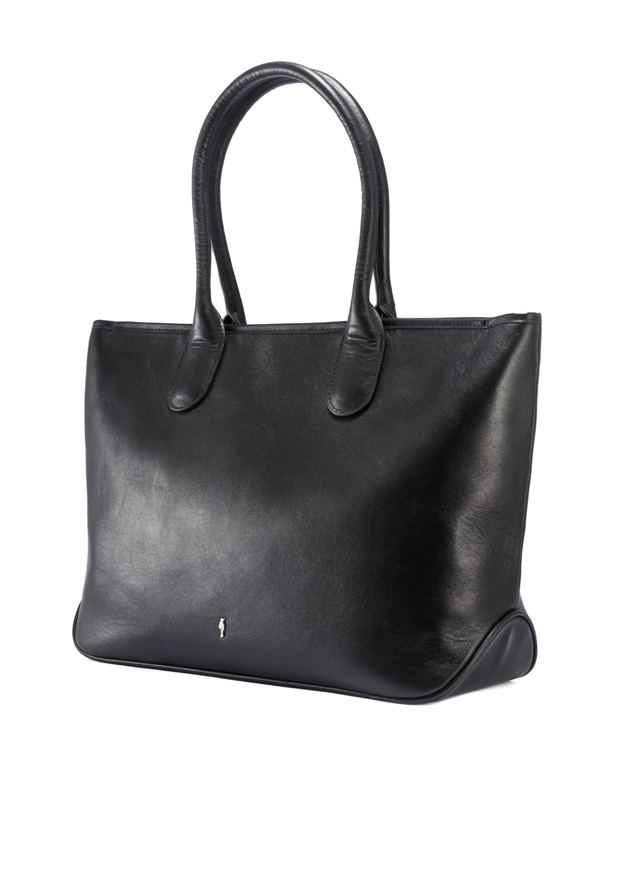 Large black leather women's handbag TORES-1149-99(Z25), diagonal product view on a white background.