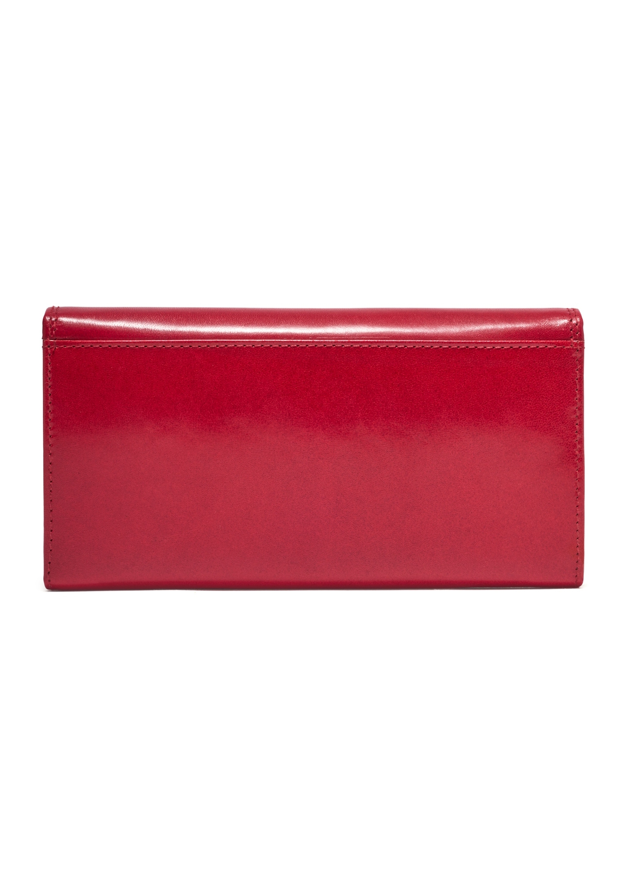 Red women's wallet PL-125-4B(KS), product back view on white background.