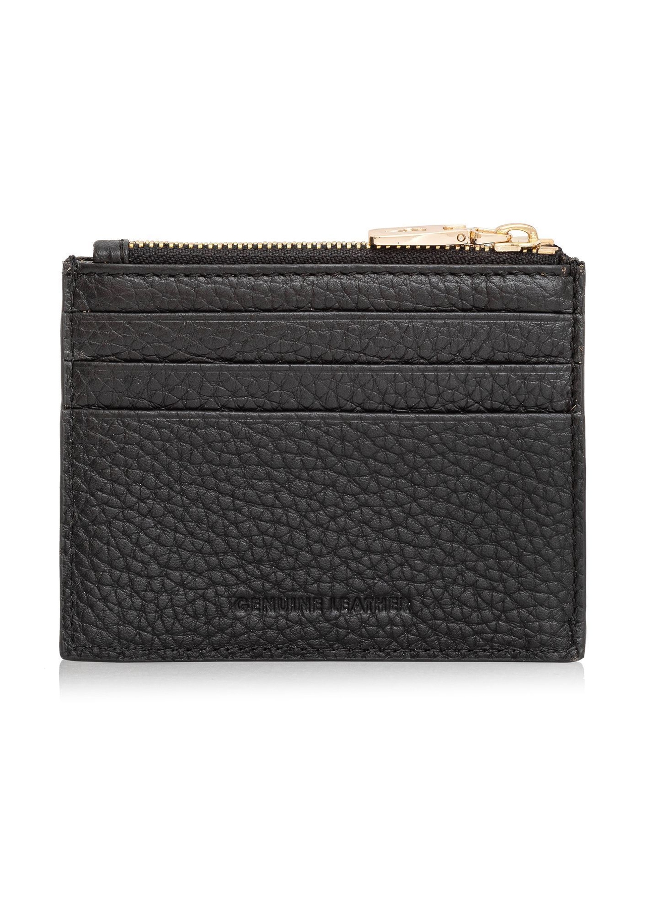 Small women's leather wallet PORES-0806R-99(Z25) back view on white background.