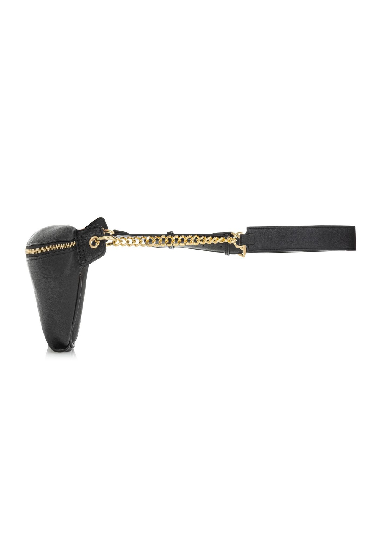 Black women's waist bag TOREC-0788C-99(Z25) - side view of the product on a white background.