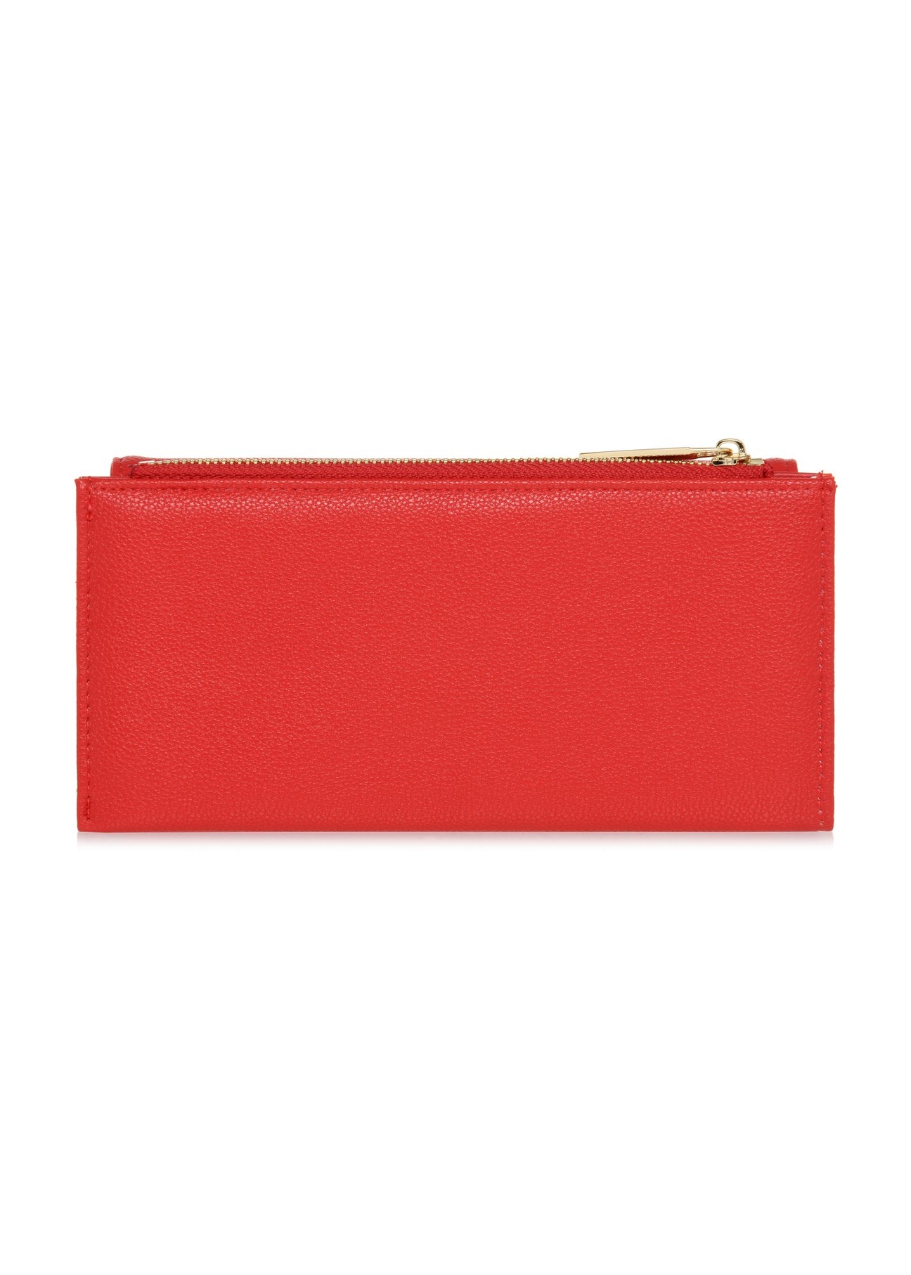 Large red women's wallet with logo POREC-0369-42(W24)-02