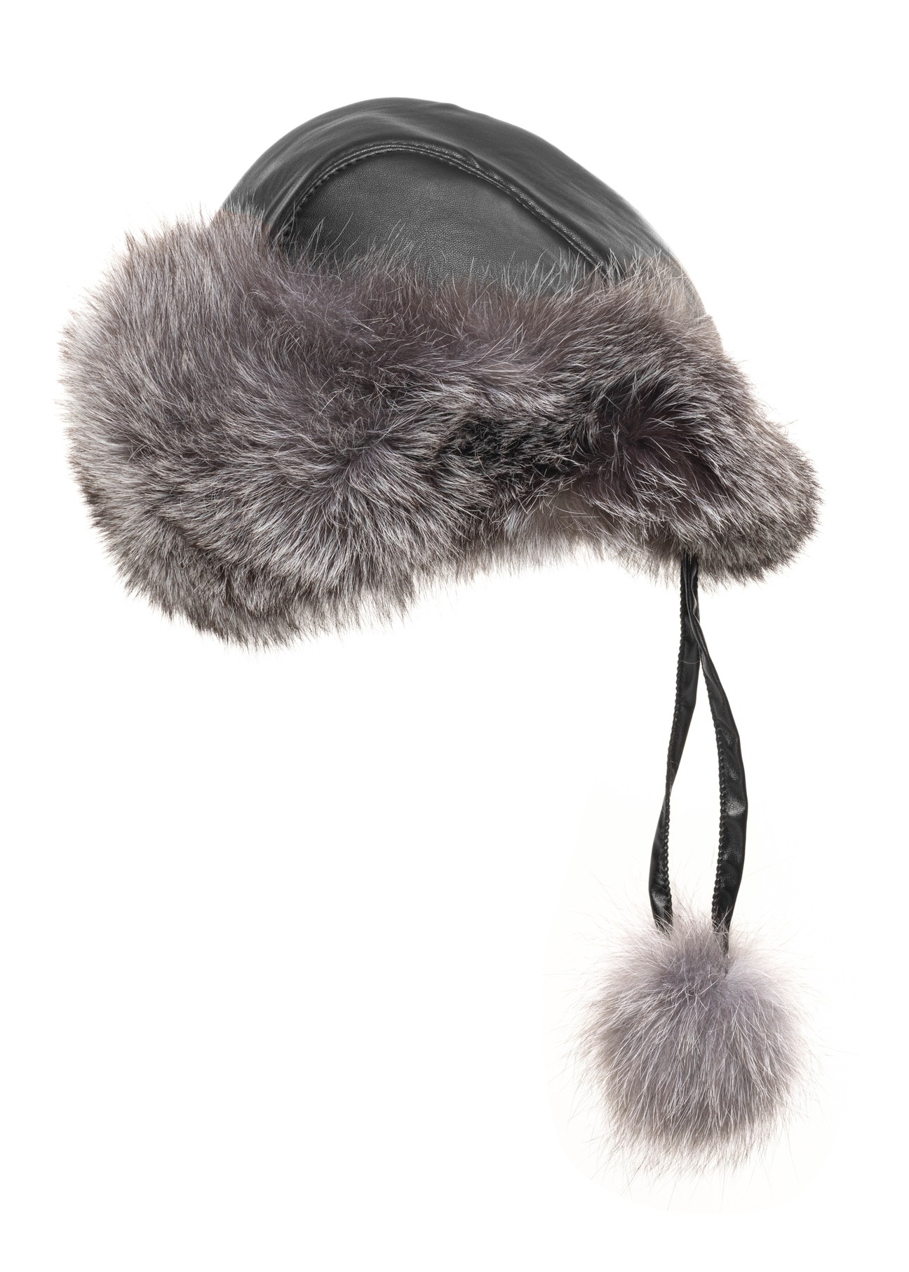 Women's hat with natural fox fur CZADF-0049-9J(Z26)