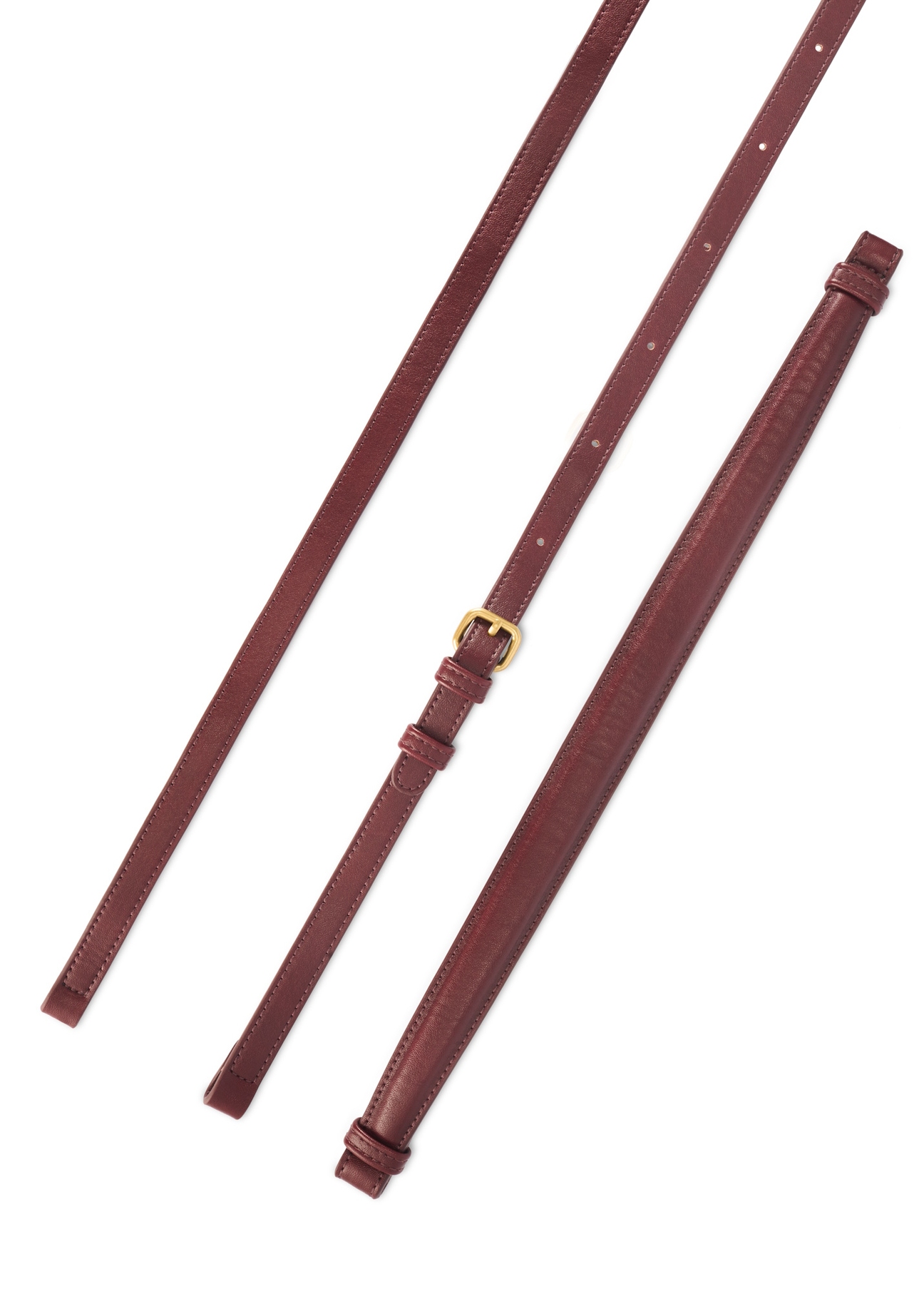 Burgundy women's handbag TOREC-1082-49(Z25), view of the product straps on a white background.