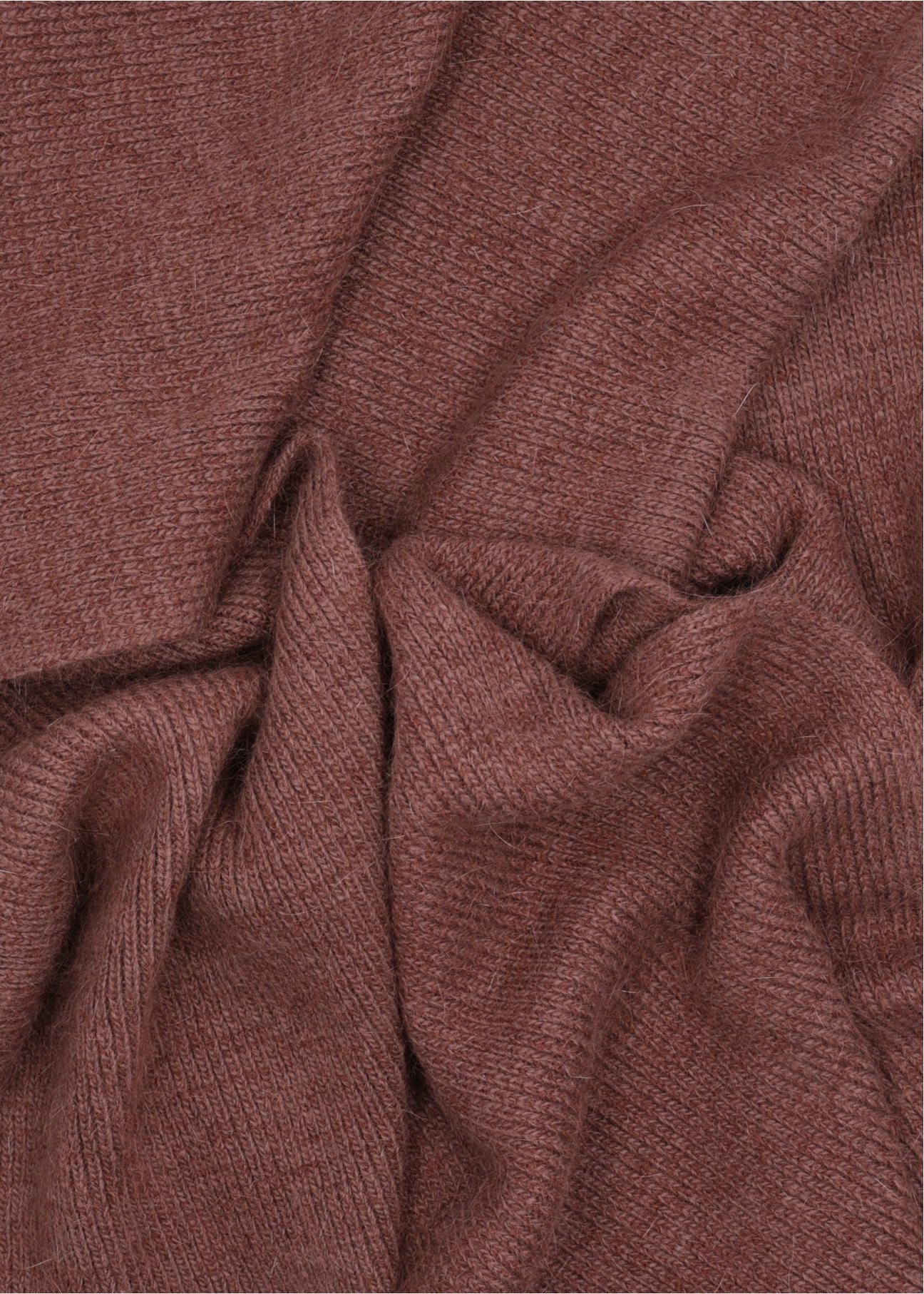 Brown women's viscose scarf SZADT-0222-1H(Z26), close-up of the product material on a white background.