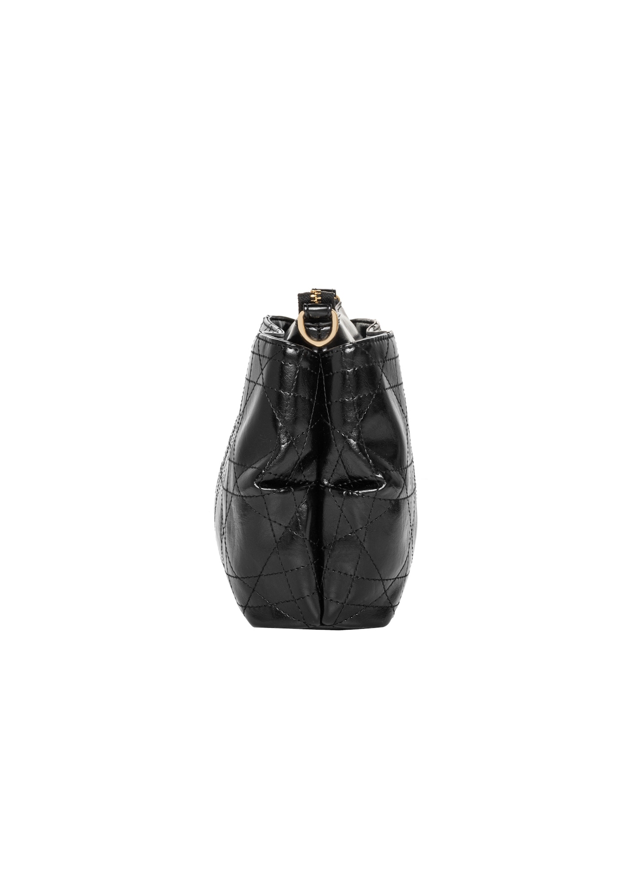 Black women's shoulder bag TOREC-1334-9F(Z26), side view on a white background.