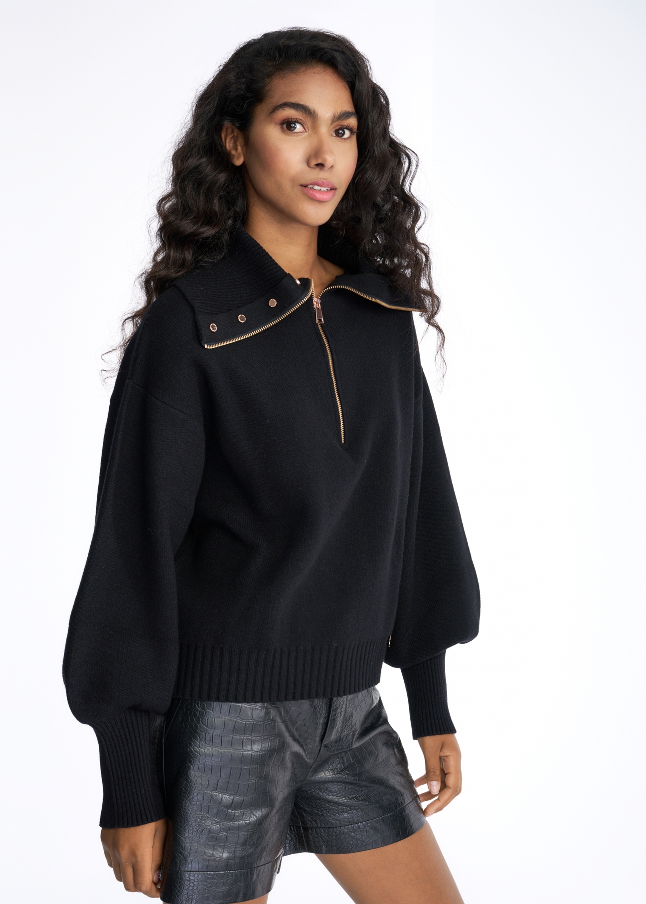 Women's stretch sweater SWEDT-0171-99(Z22)-01