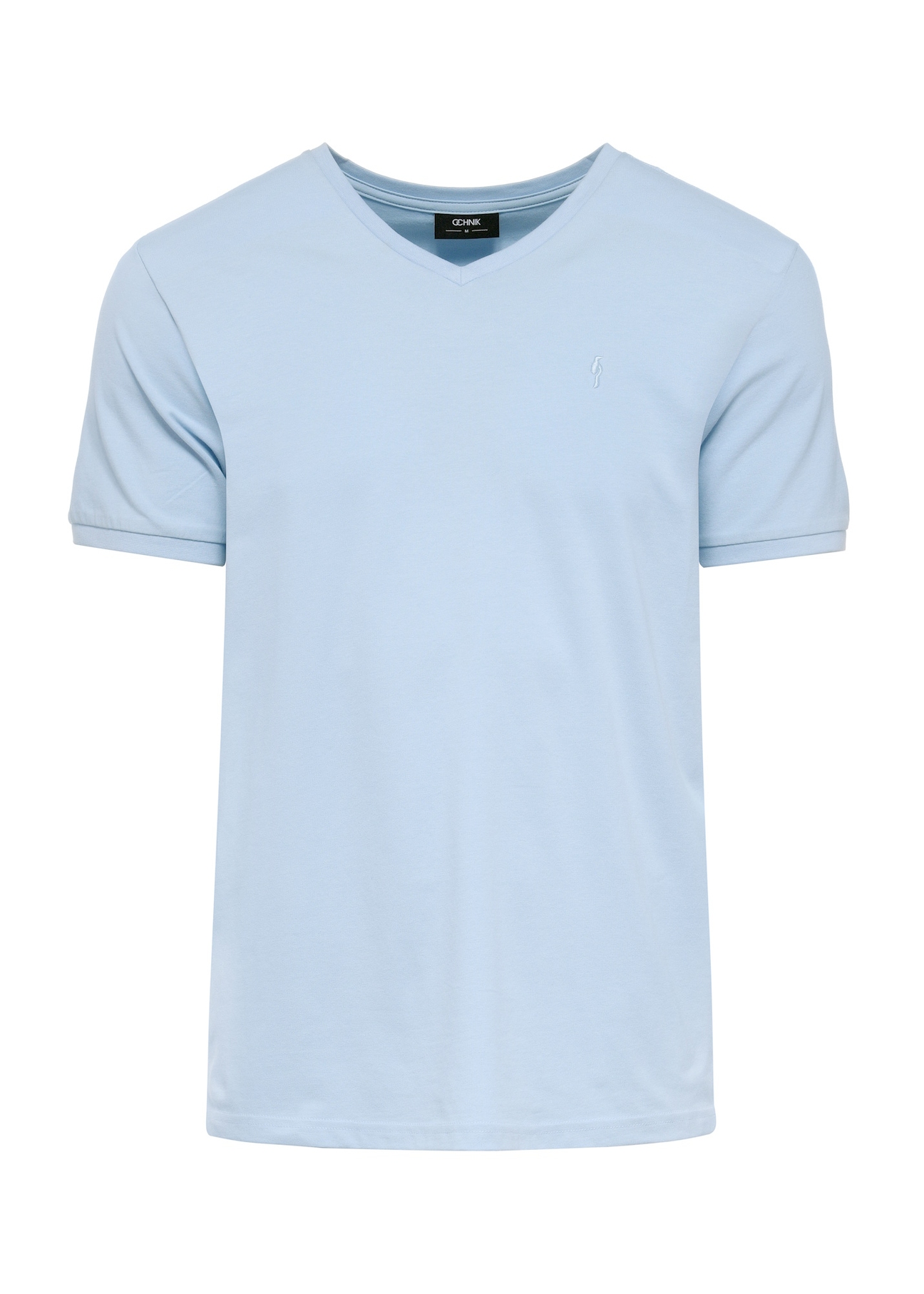 Light blue basic men's T-shirt with logo TSHMT-0088-60(W25), front product view on white background.