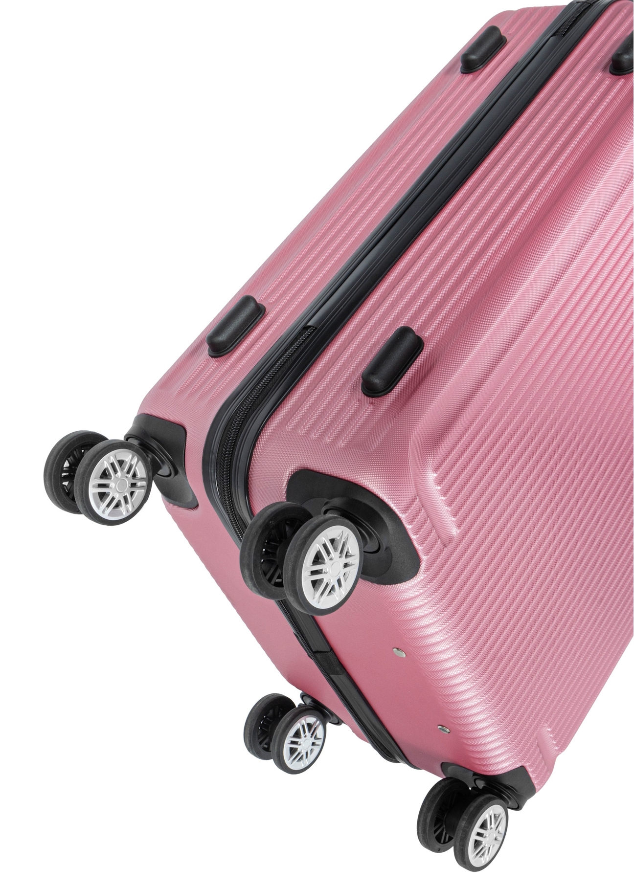 Medium suitcase on wheels WALAB-0053-5C-24(W26), view of the product wheels on a white background.