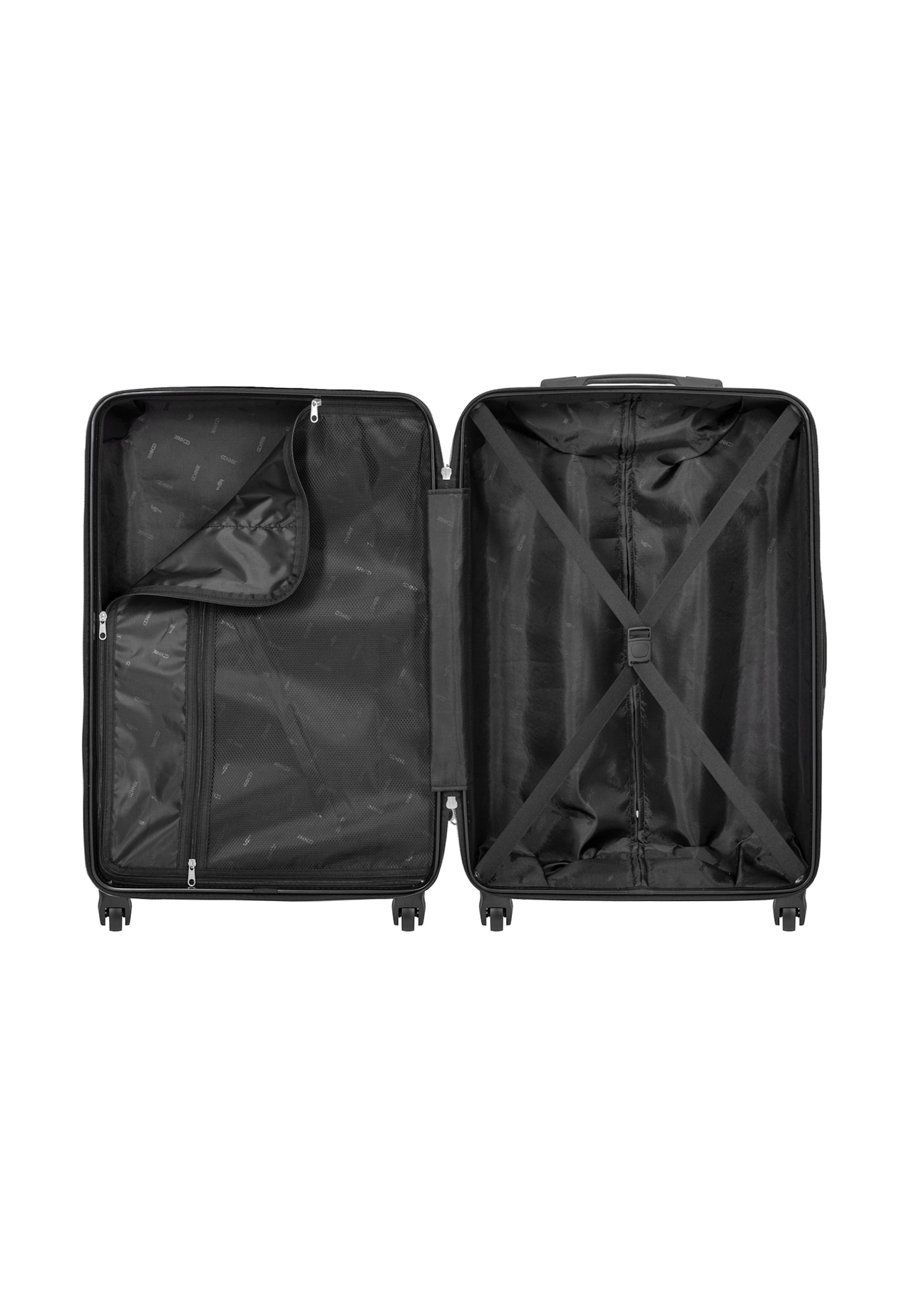 Medium suitcase on wheels WALAB-0083-2B-24(W26) - product view from above, on a white background.