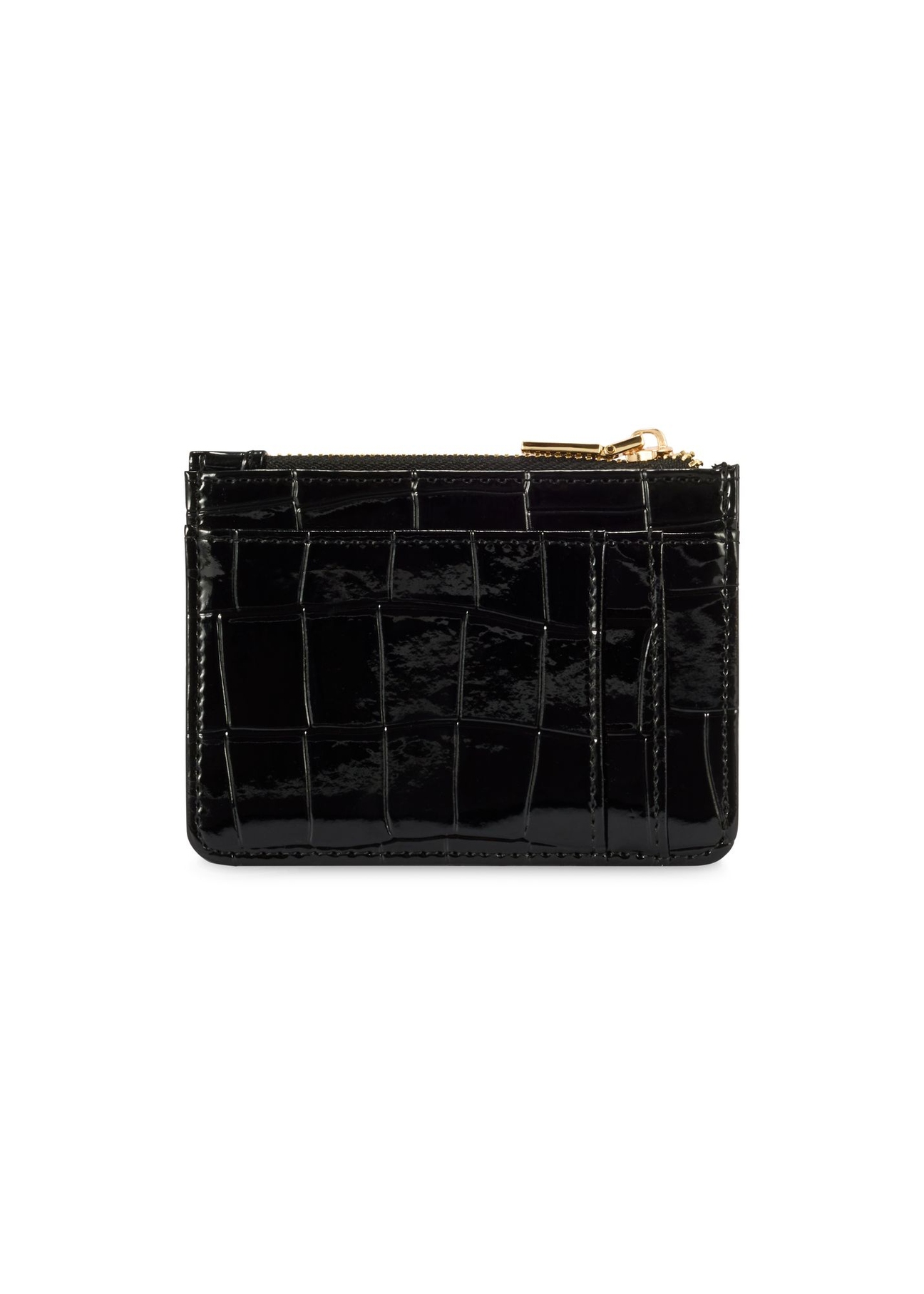 Small black women's wallet POREC-0425-99(Z25) - back view of the product on a white background.