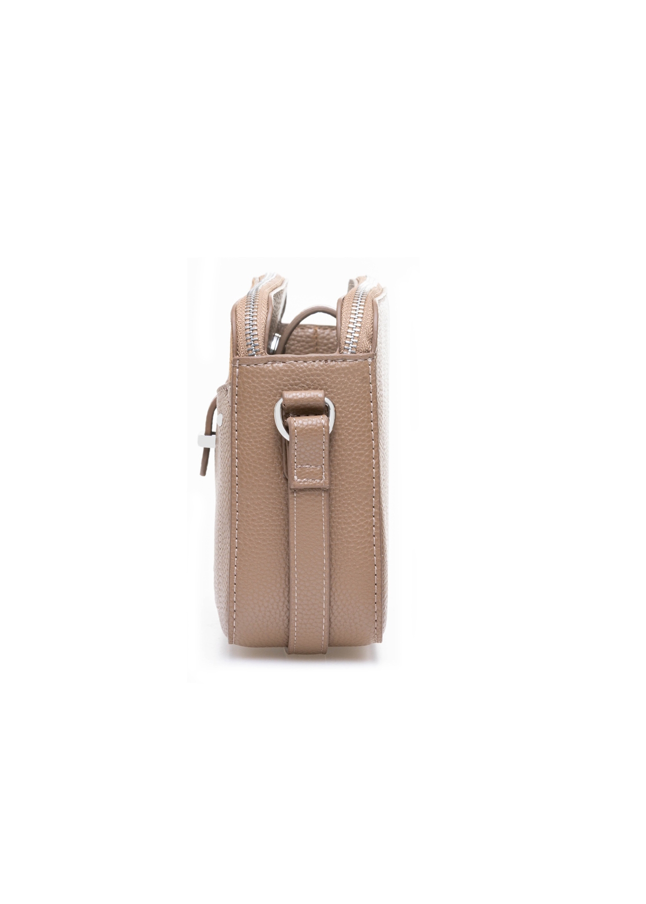 Beige small women's handbag TOREC-0830B-81(Z25), side product view on white background.