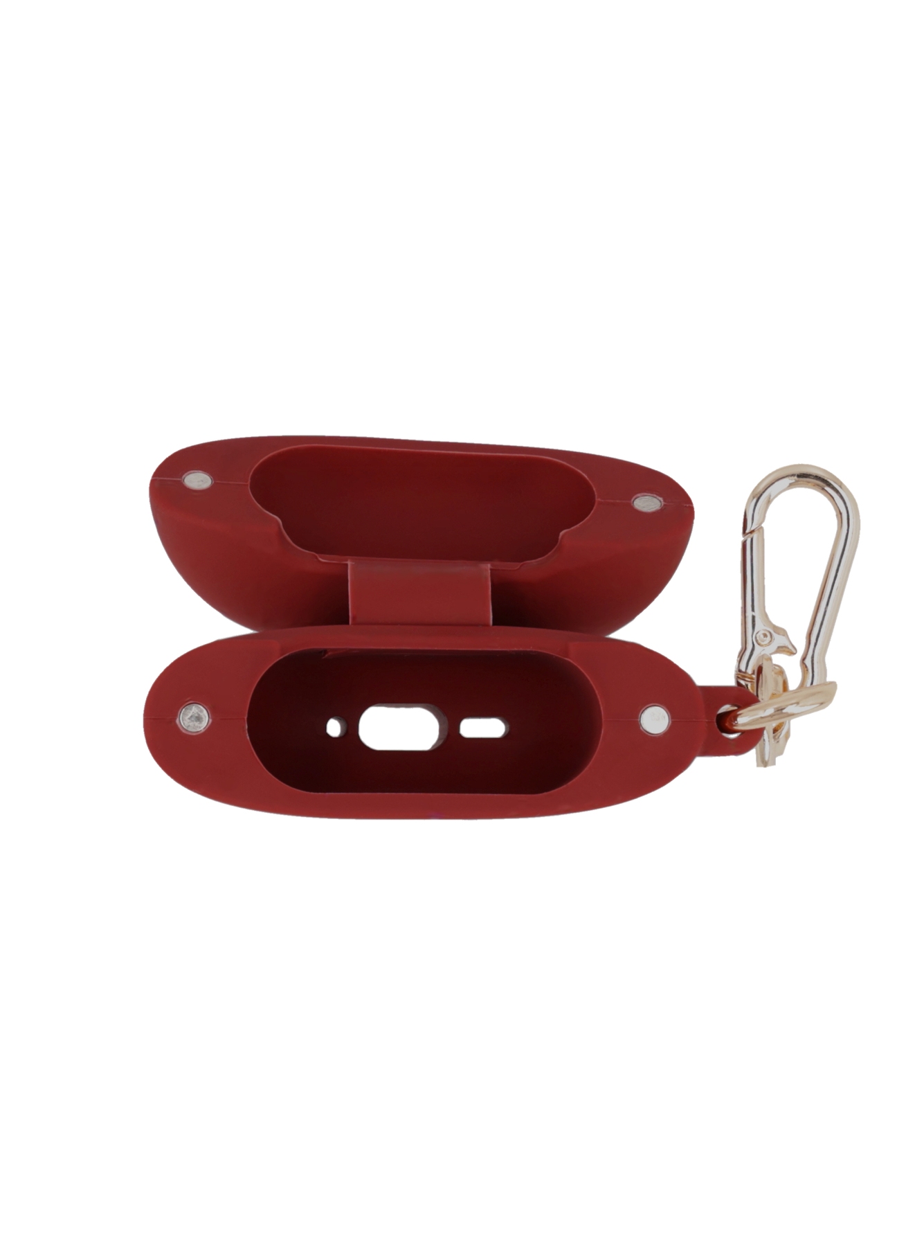 Burgundy headphone case BRELOK-0224-4D(Z26) - product view from above, on a white background.