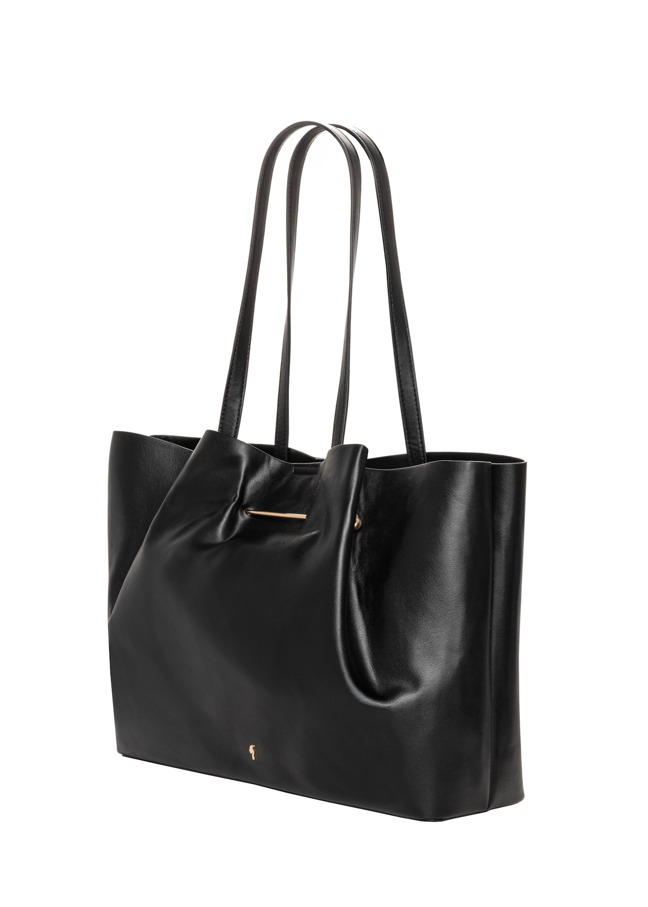 Large black shopper bag TOREC-1386-99(Z26), angled product view on a white background.