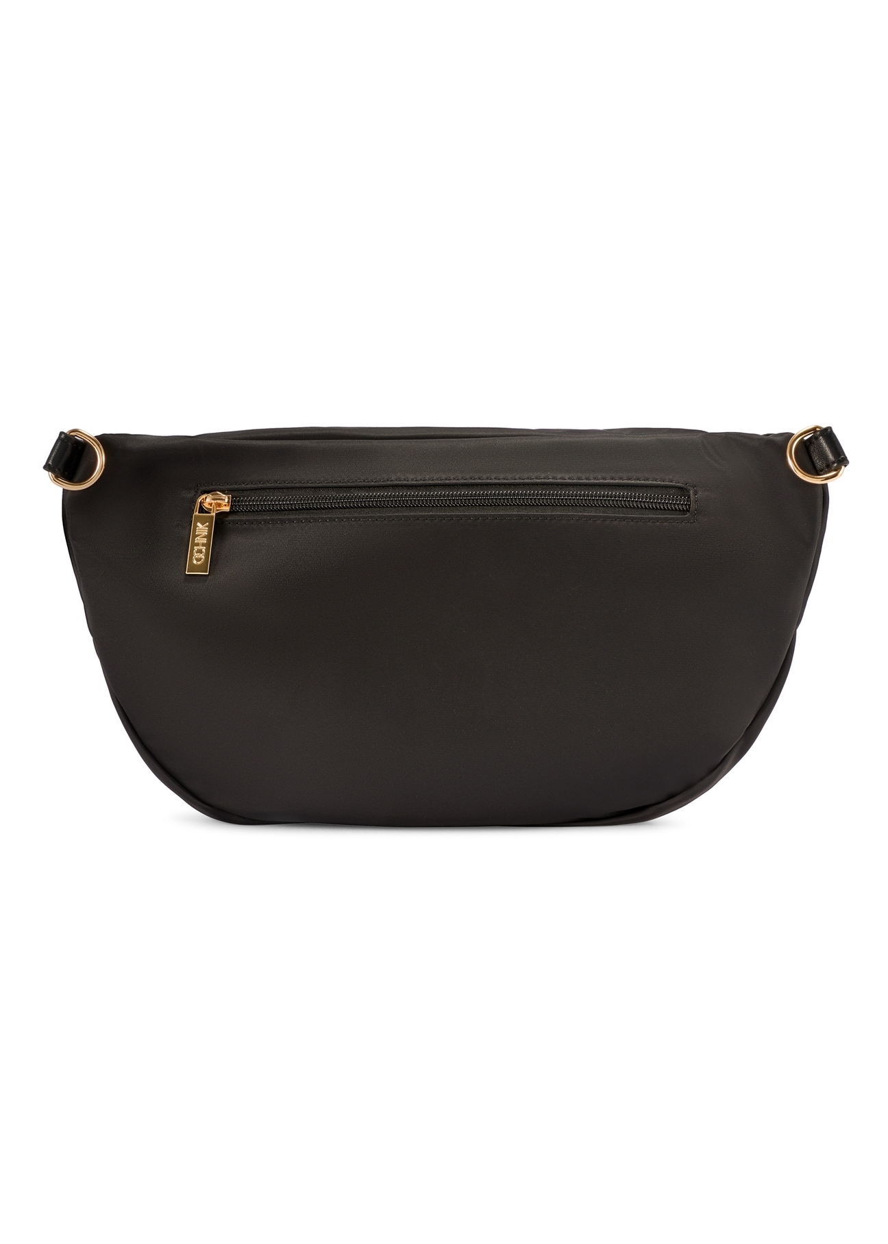 Black large women's bag TOREN-0345-99(W26) - product view from the back, on a white background.