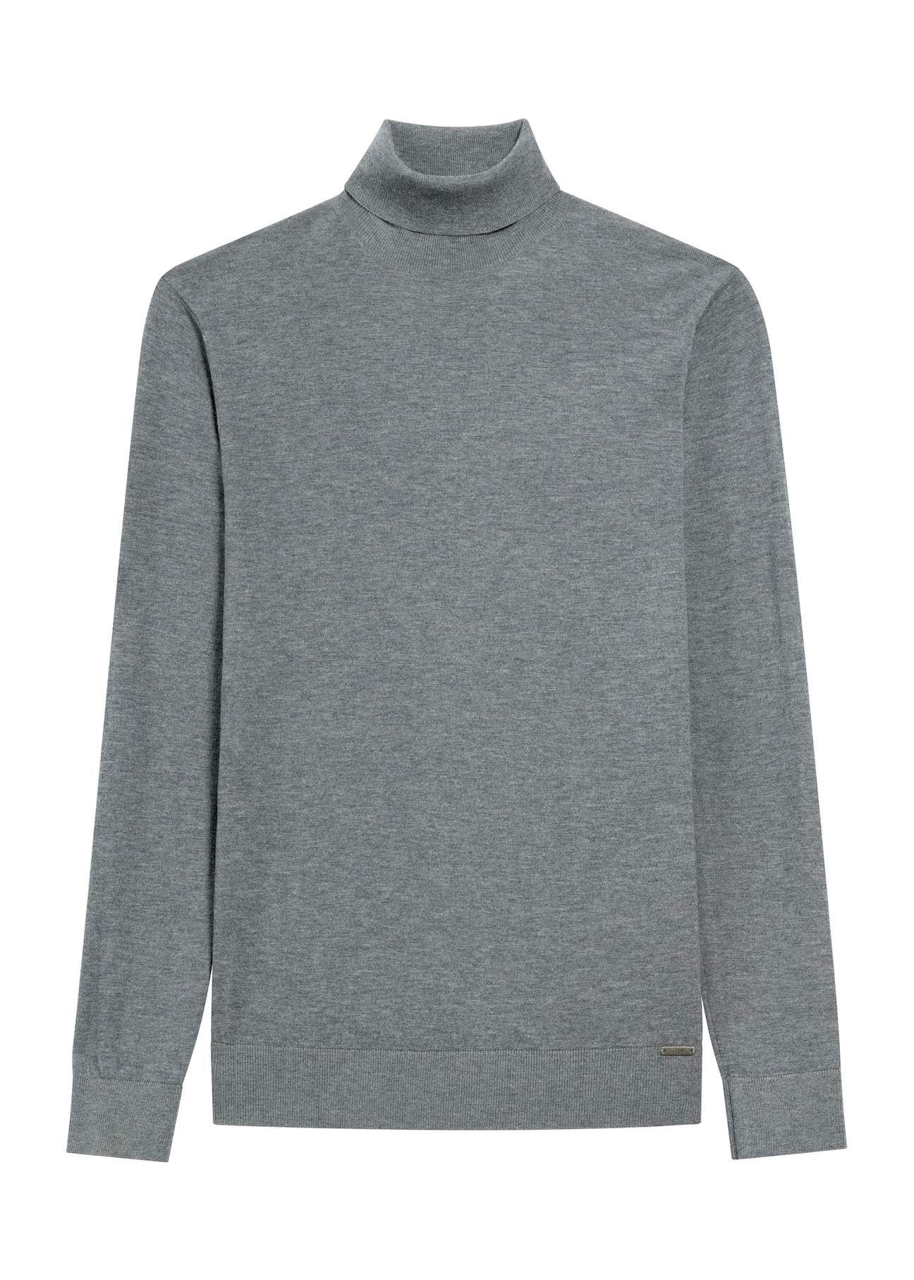 Graphite men's turtleneck sweater SWEMT-0185-95(Z25), front product view on white background.